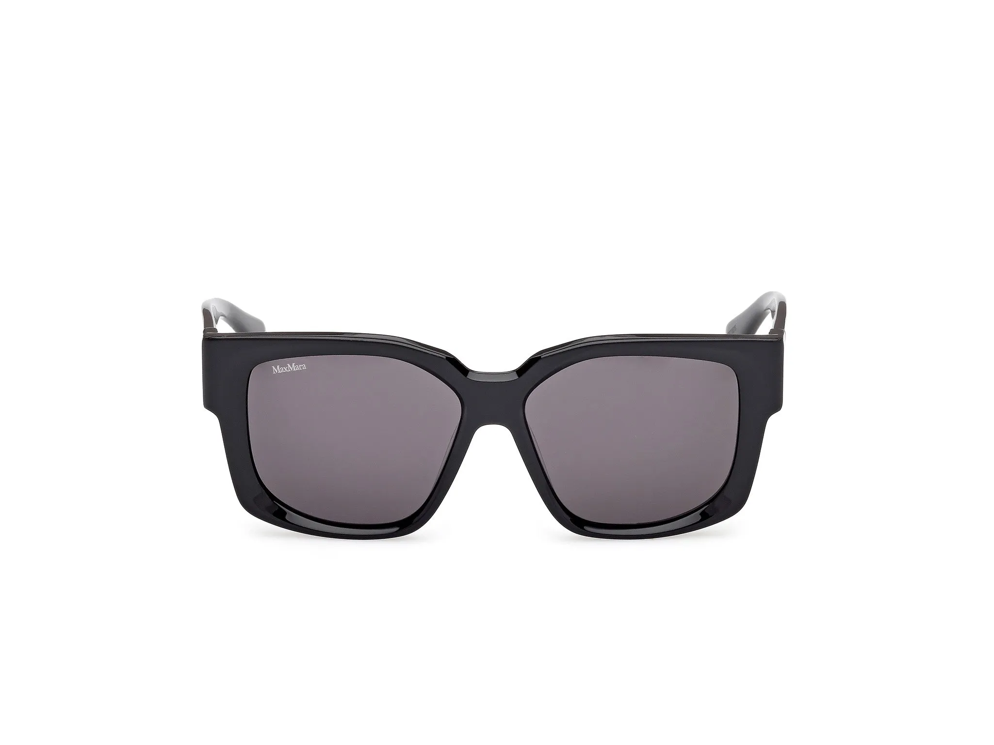 Max Mara MM0145 GLIMPSE-7 01A Occhiali da sole Acetato Nero Fumo Rotonda Normale - immagine 2
