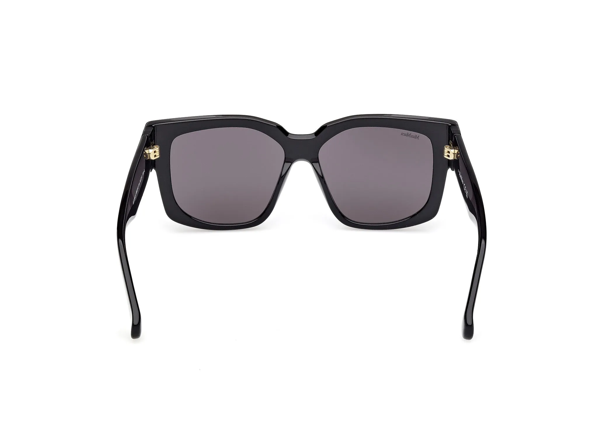 Max Mara MM0145 GLIMPSE-7 01A Occhiali da sole Acetato Nero Fumo Rotonda Normale - immagine 4