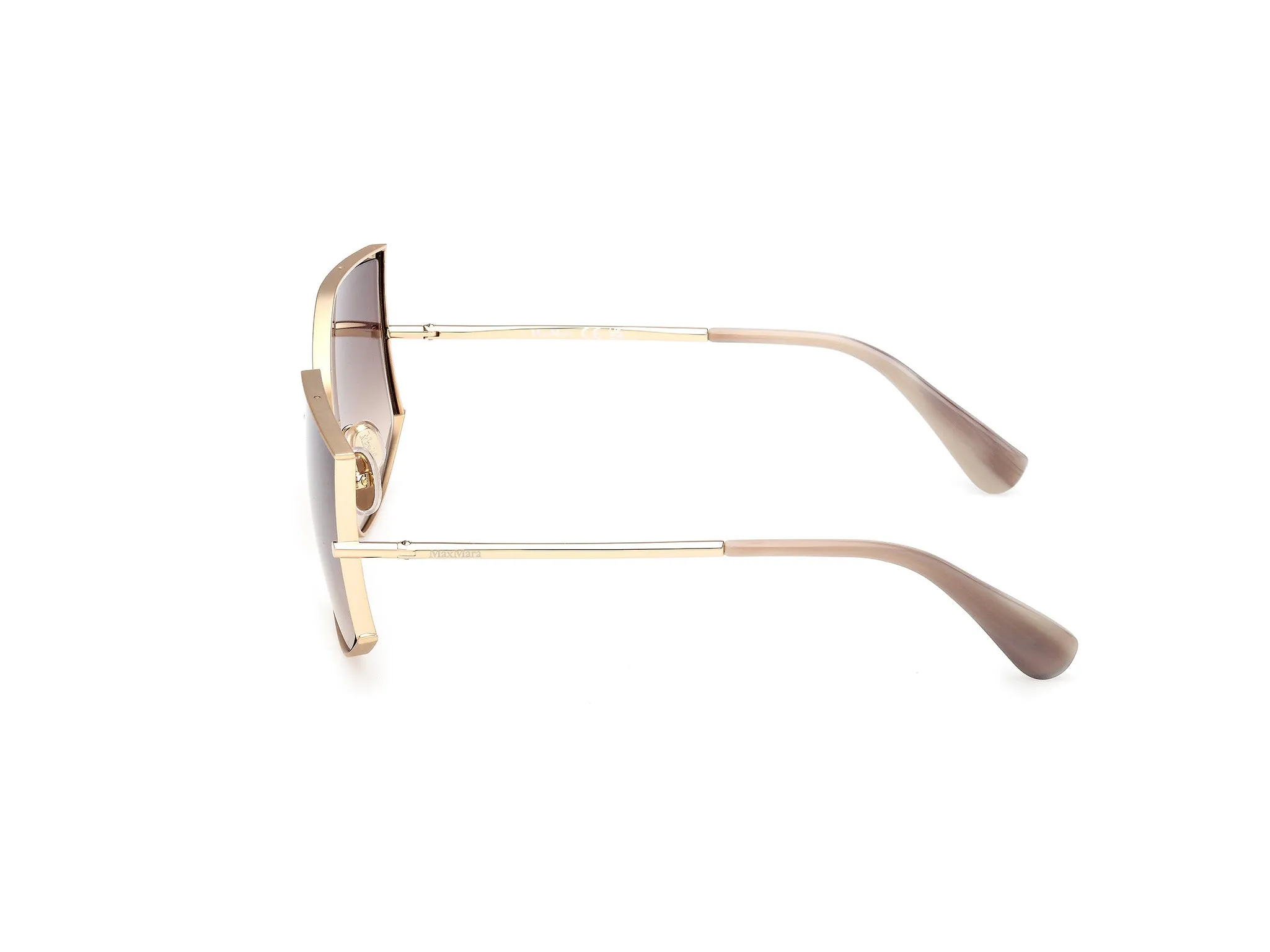 Max Mara MM0142 MENTON-4 32F Occhiali da sole Metallo Oro Marrone Cat Eye Normale - immagine 3