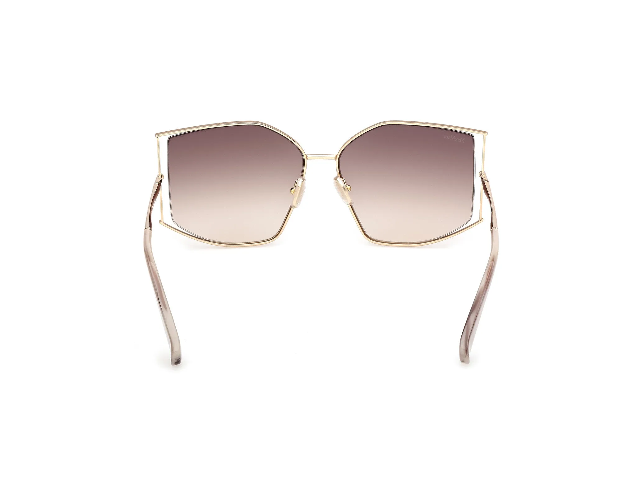 Max Mara MM0142 MENTON-4 32F Occhiali da sole Metallo Oro Marrone Cat Eye Normale - immagine 4