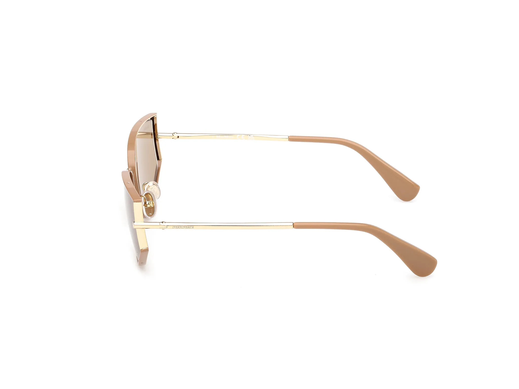 Max Mara MM0141 MENTON-3 45E Occhiali da sole Metallo Oro Marrone Cat Eye Normale - immagine 3