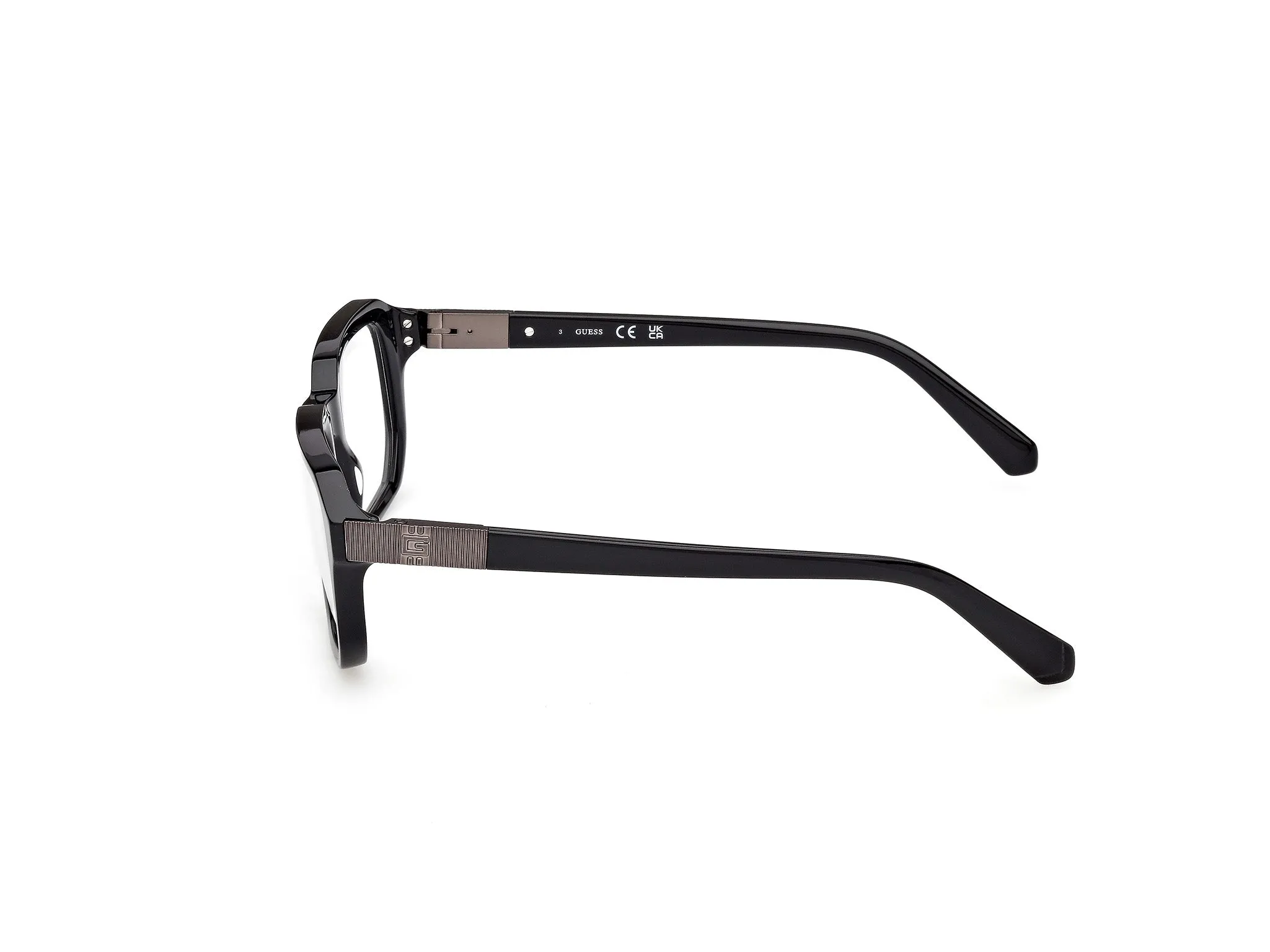 Guess GU50332 001 Montature da vista Acetato Nero Squadrata Normale - immagine 3