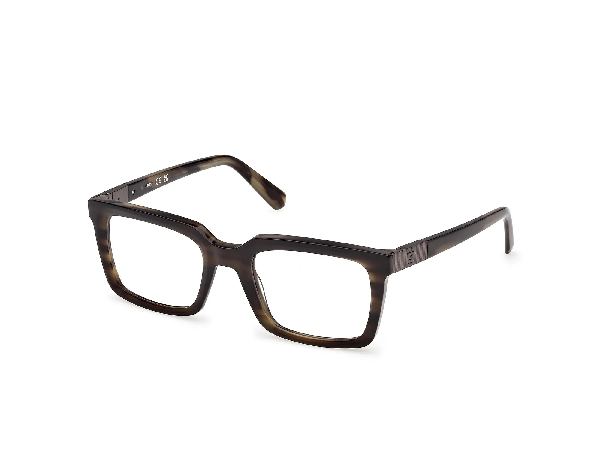 Guess GU50331 098 Montature da vista Acetato Verde Squadrata Normale - immagine 1