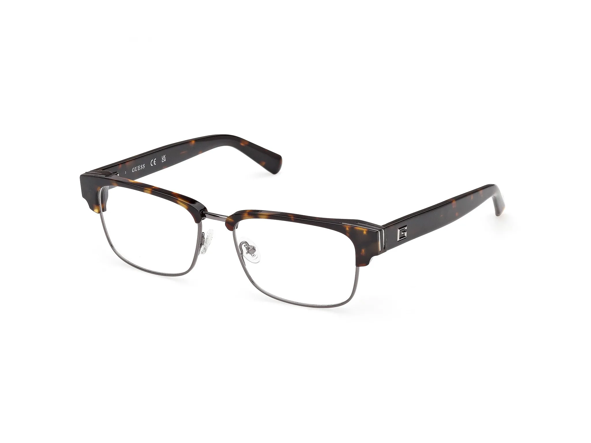 Guess GU50330 052 Montature da vista Acetato Havana Squadrata Normale - immagine 1