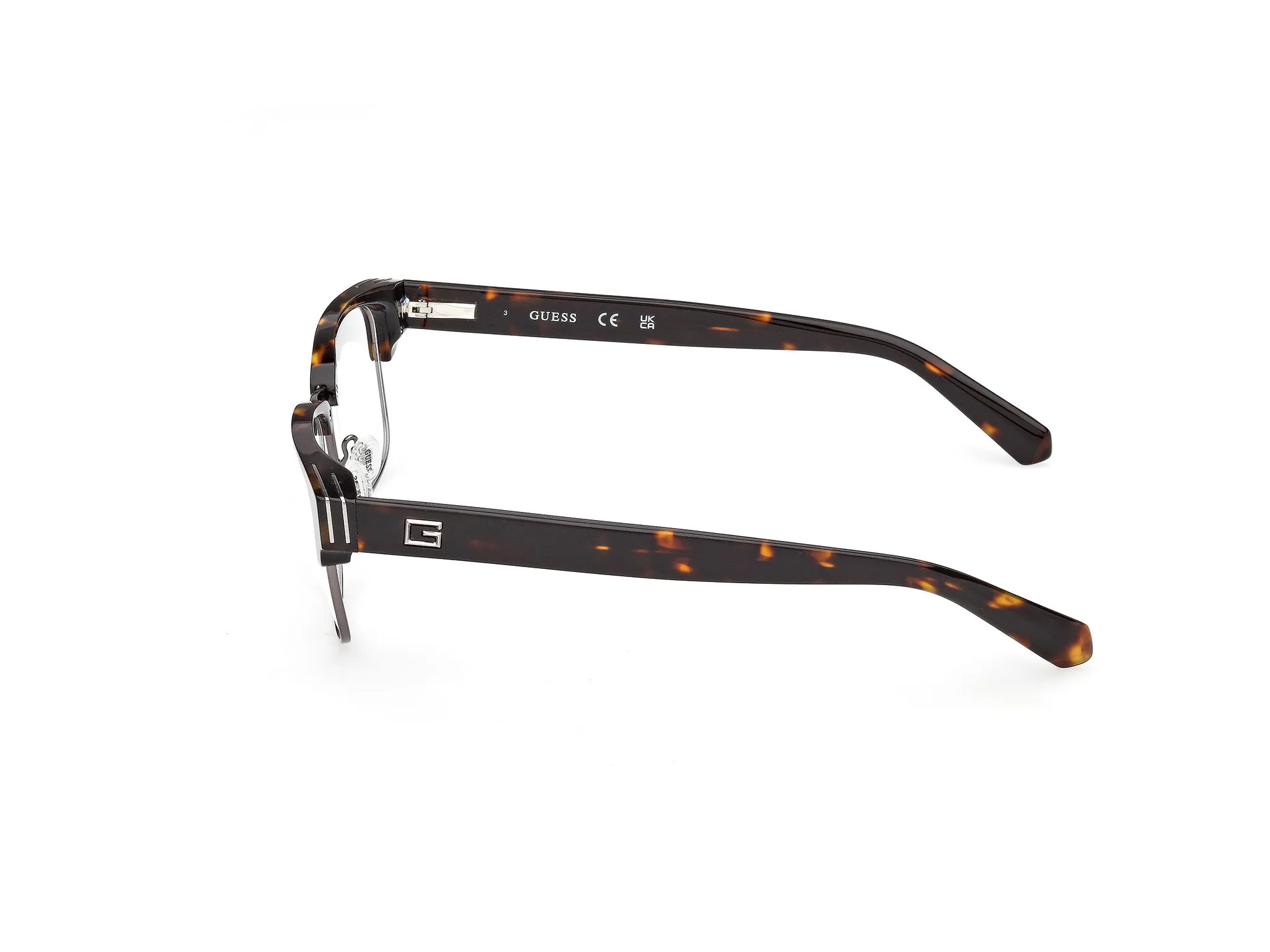 Guess GU50330 052 Montature da vista Acetato Havana Squadrata Normale - immagine 3