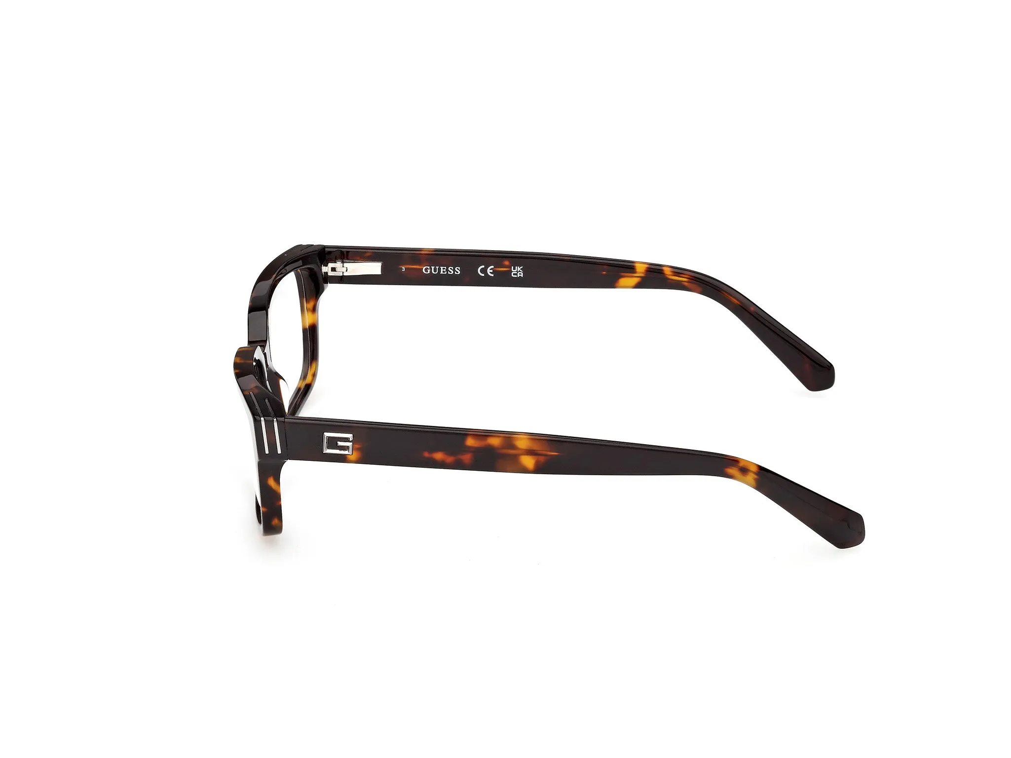 Guess GU50329 052 Montature da vista Acetato Havana Squadrata Normale - immagine 3