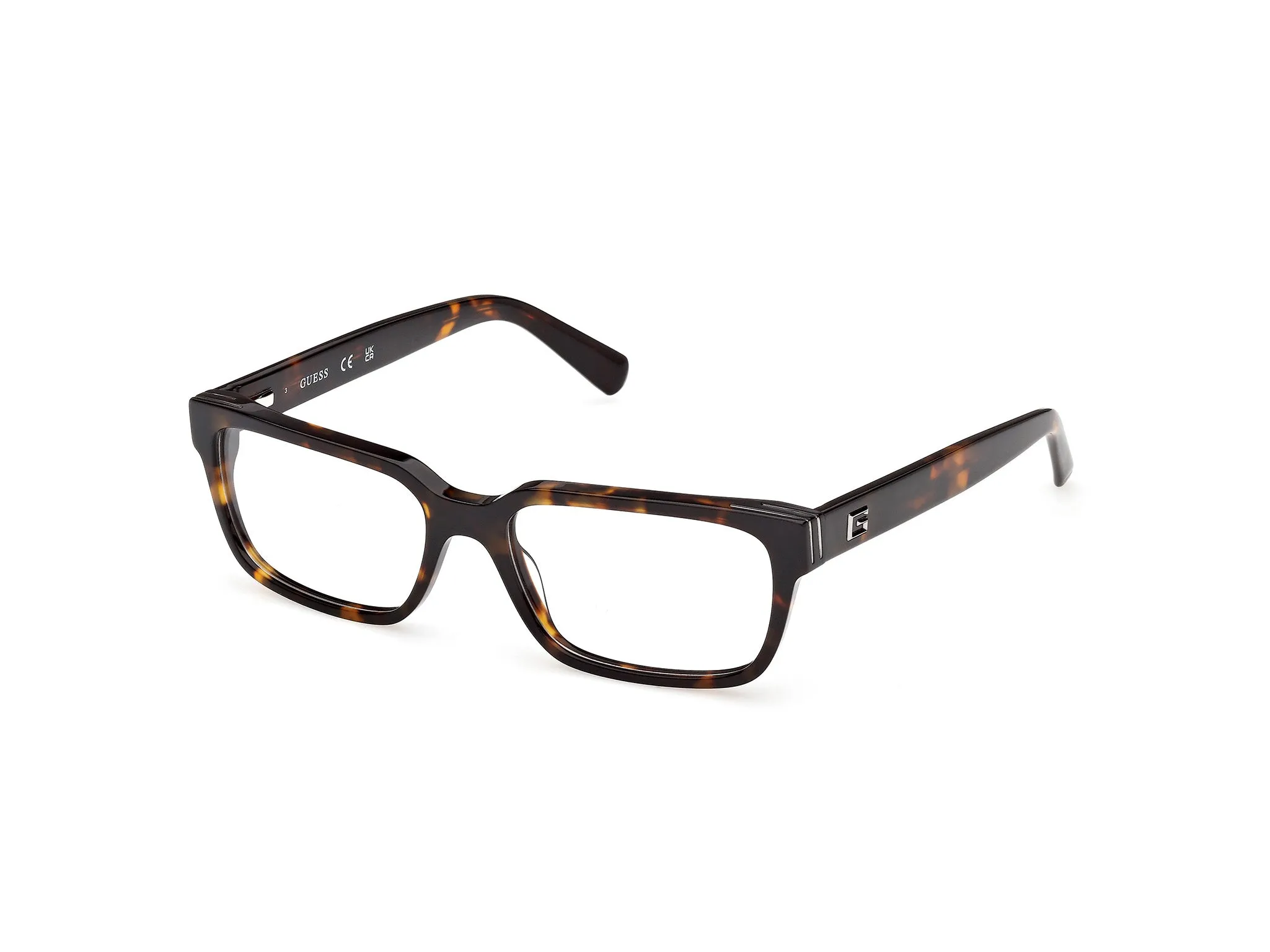 Guess GU50329 052 Montature da vista Acetato Havana Squadrata Normale - immagine 1