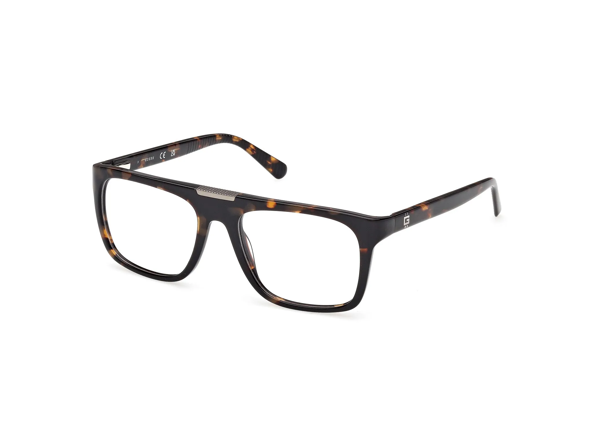Guess GU50328 052 Montature da vista Acetato Havana Squadrata Normale - immagine 1