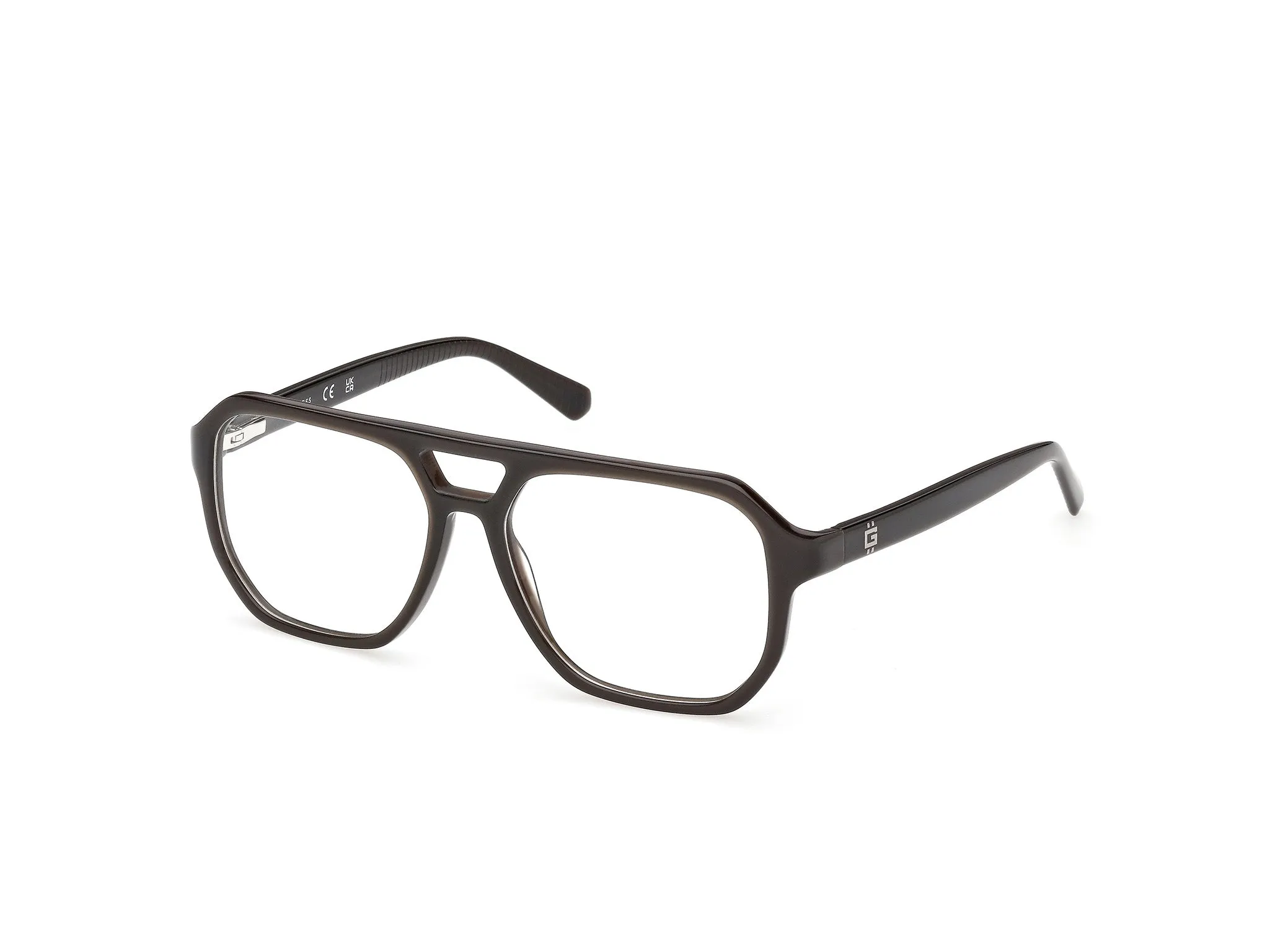 Guess GU50327 096 Montature da vista Acetato Verde Squadrata Normale - immagine 1