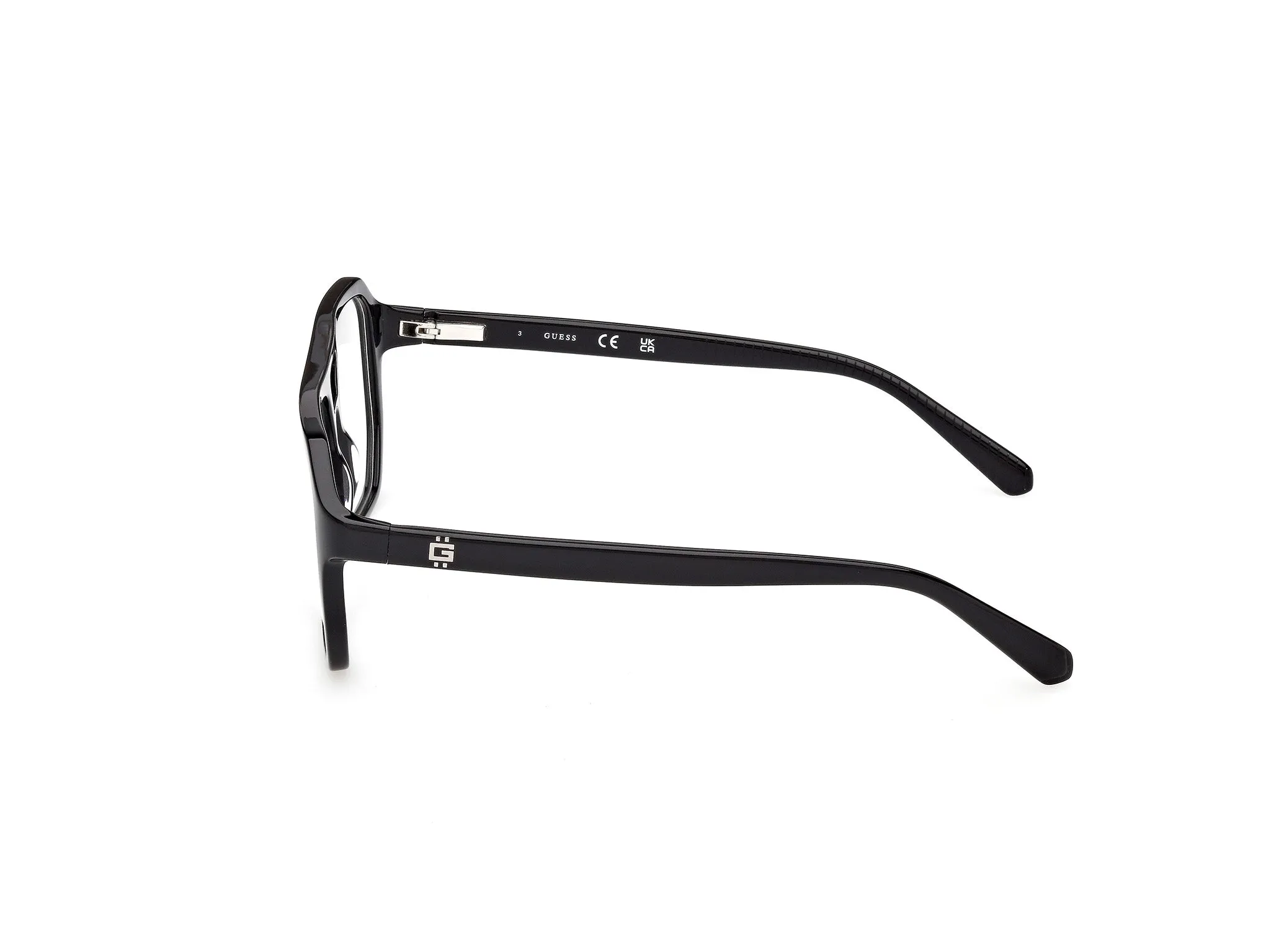 Guess GU50327 001 Montature da vista Acetato Nero Squadrata Normale - immagine 3