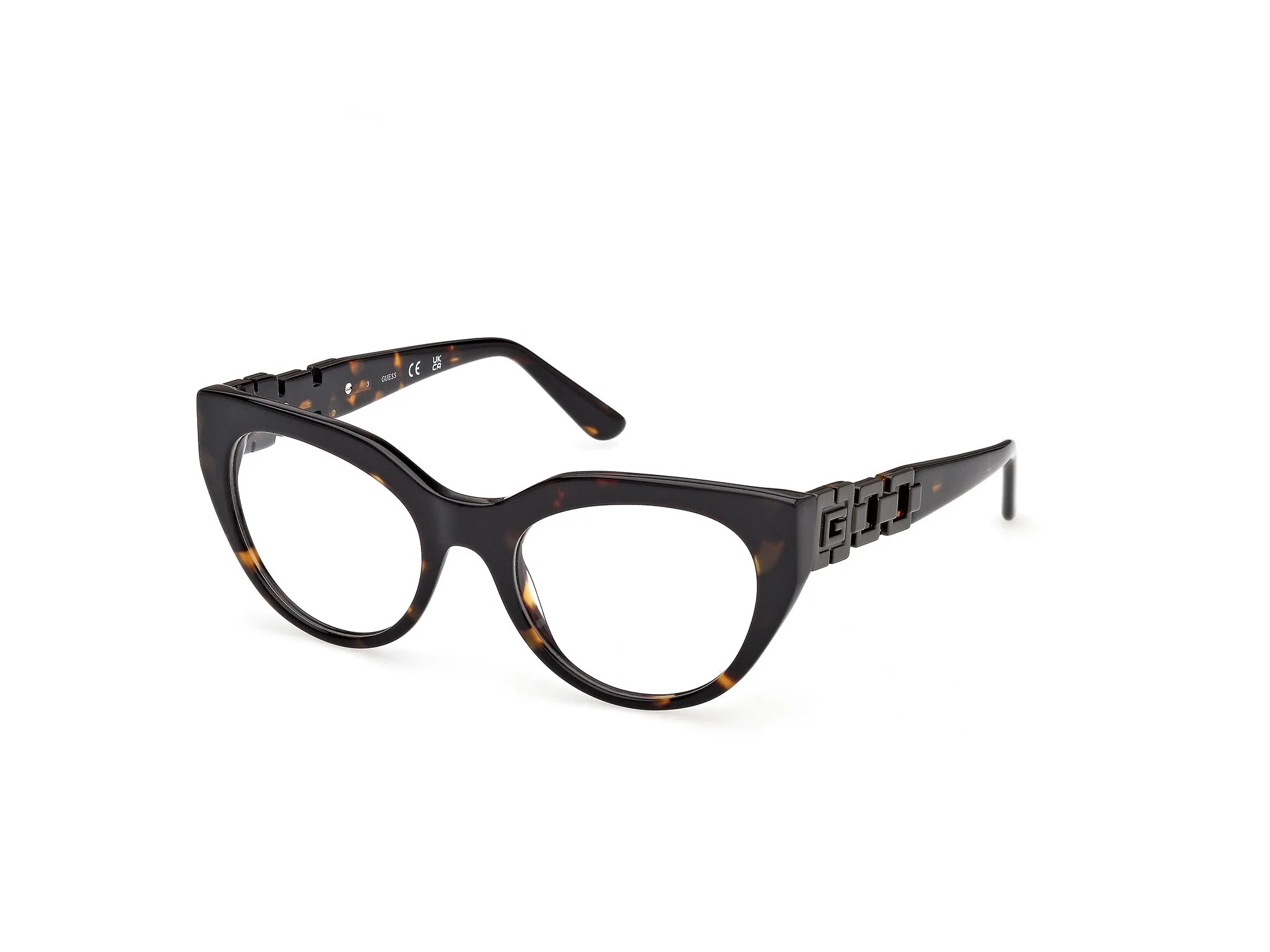 Guess GU50323 052 Montature da vista Acetato Havana Cat Eye Normale - immagine 1