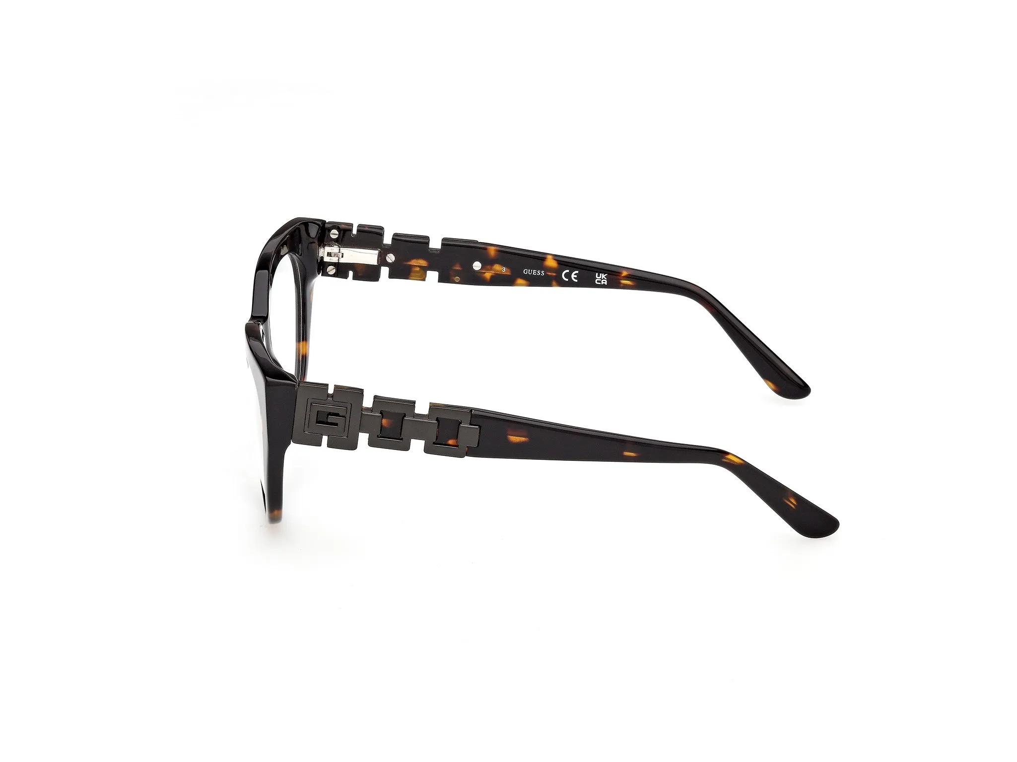 Guess GU50323 052 Montature da vista Acetato Havana Cat Eye Normale - immagine 3