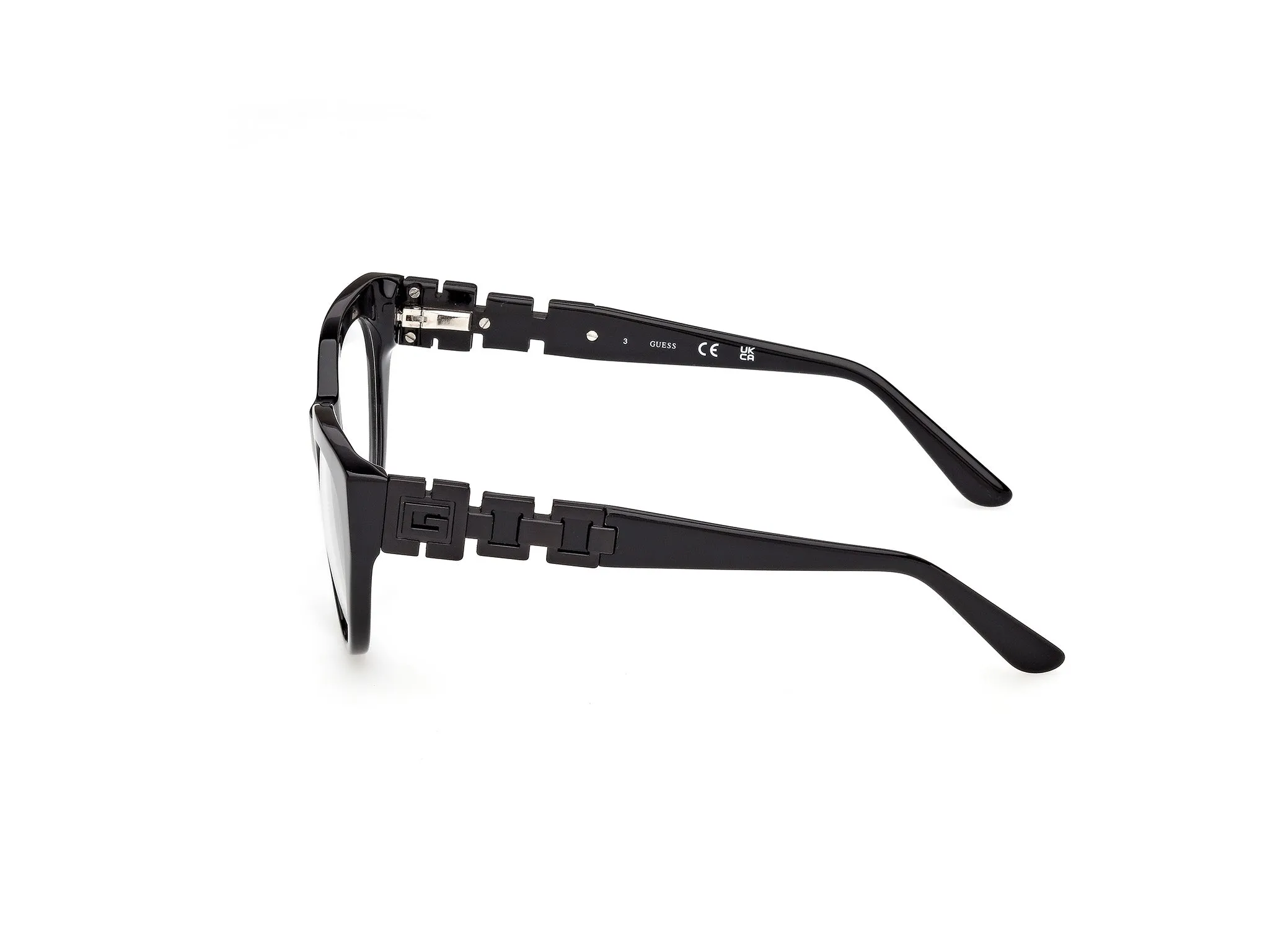 Guess GU50323 001 Montature da vista Acetato Nero Cat Eye Normale - immagine 3