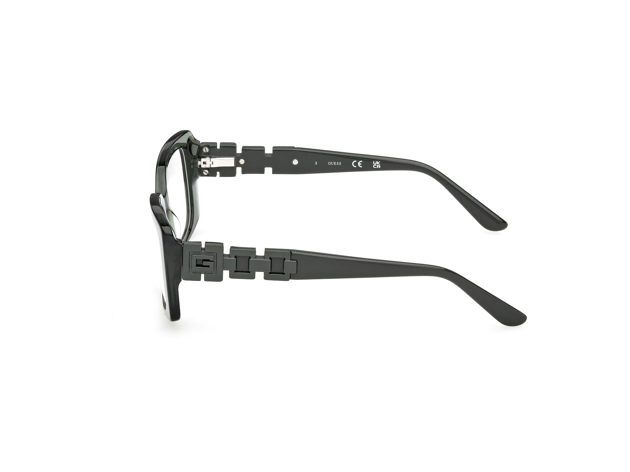Guess GU50322 096 Montature da vista Acetato Verde Squadrata Normale - immagine 3