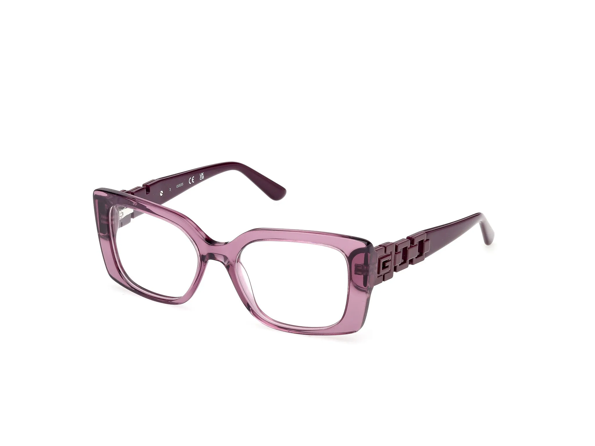 Guess GU50322 081 Montature da vista Acetato Viola Squadrata Normale - immagine 1