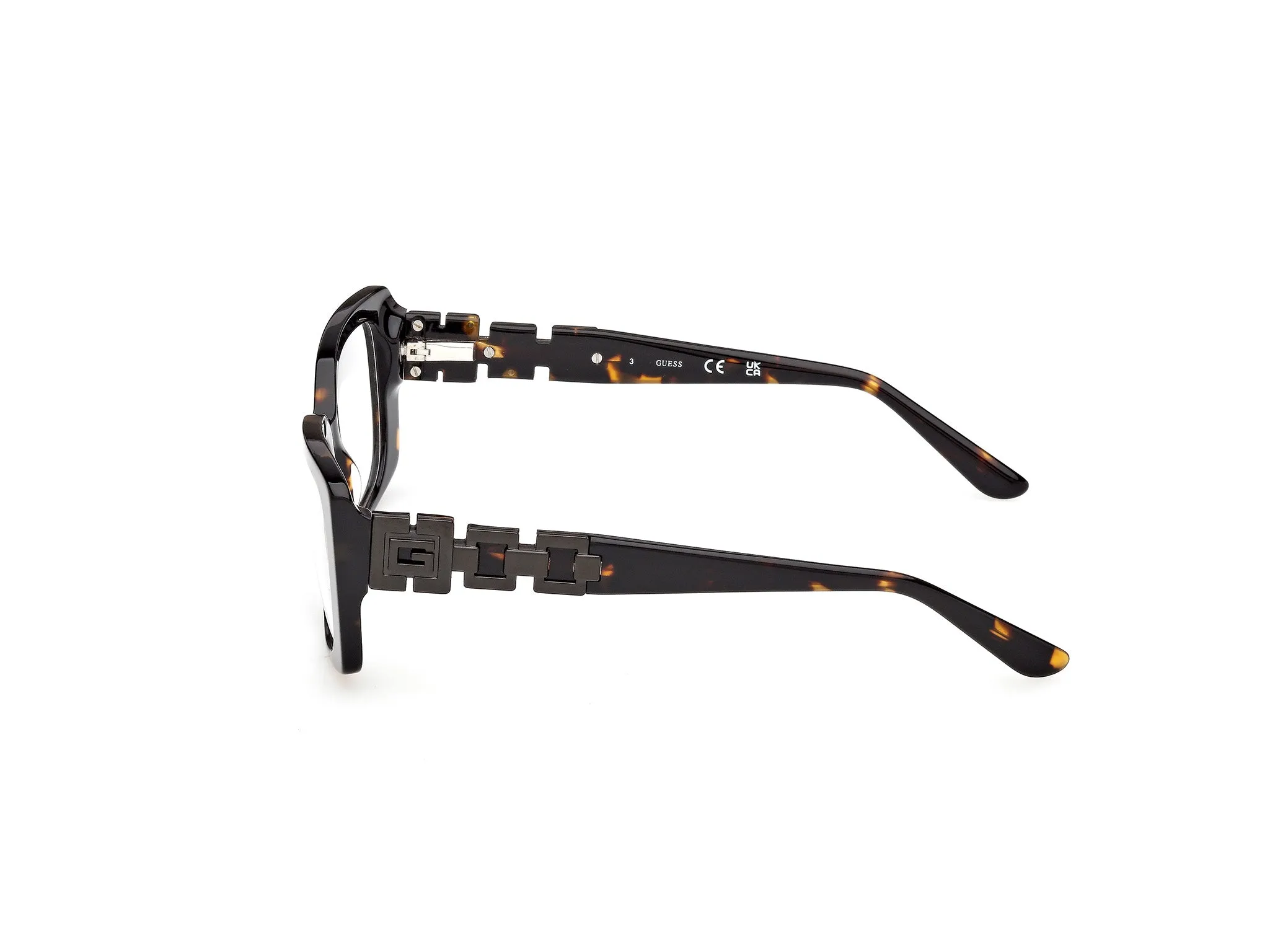 Guess GU50322 052 Montature da vista Acetato Havana Squadrata Normale - immagine 3