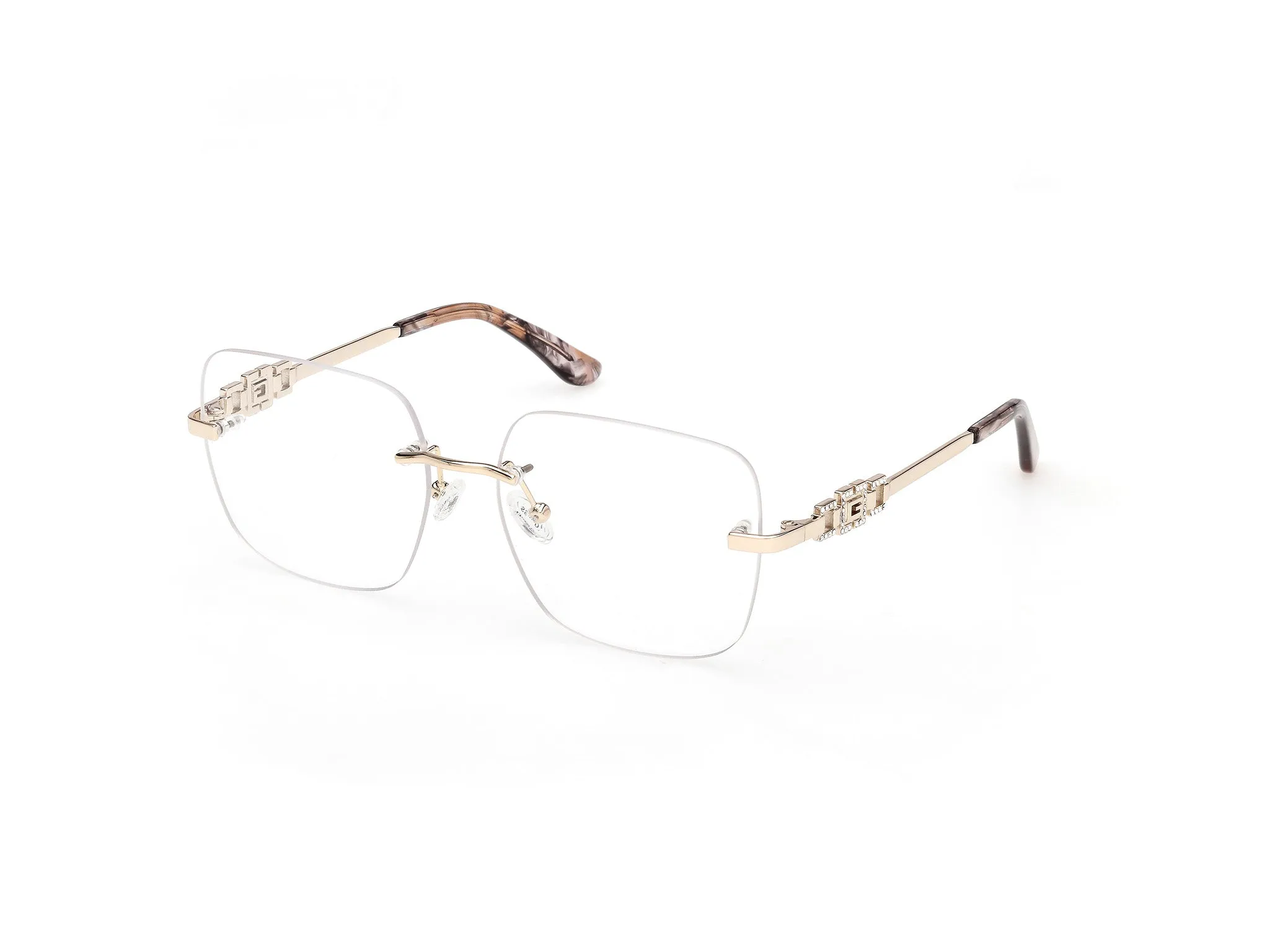 Guess GU50319 032 Montature da vista Metallo Oro Squadrata Normale - immagine 1