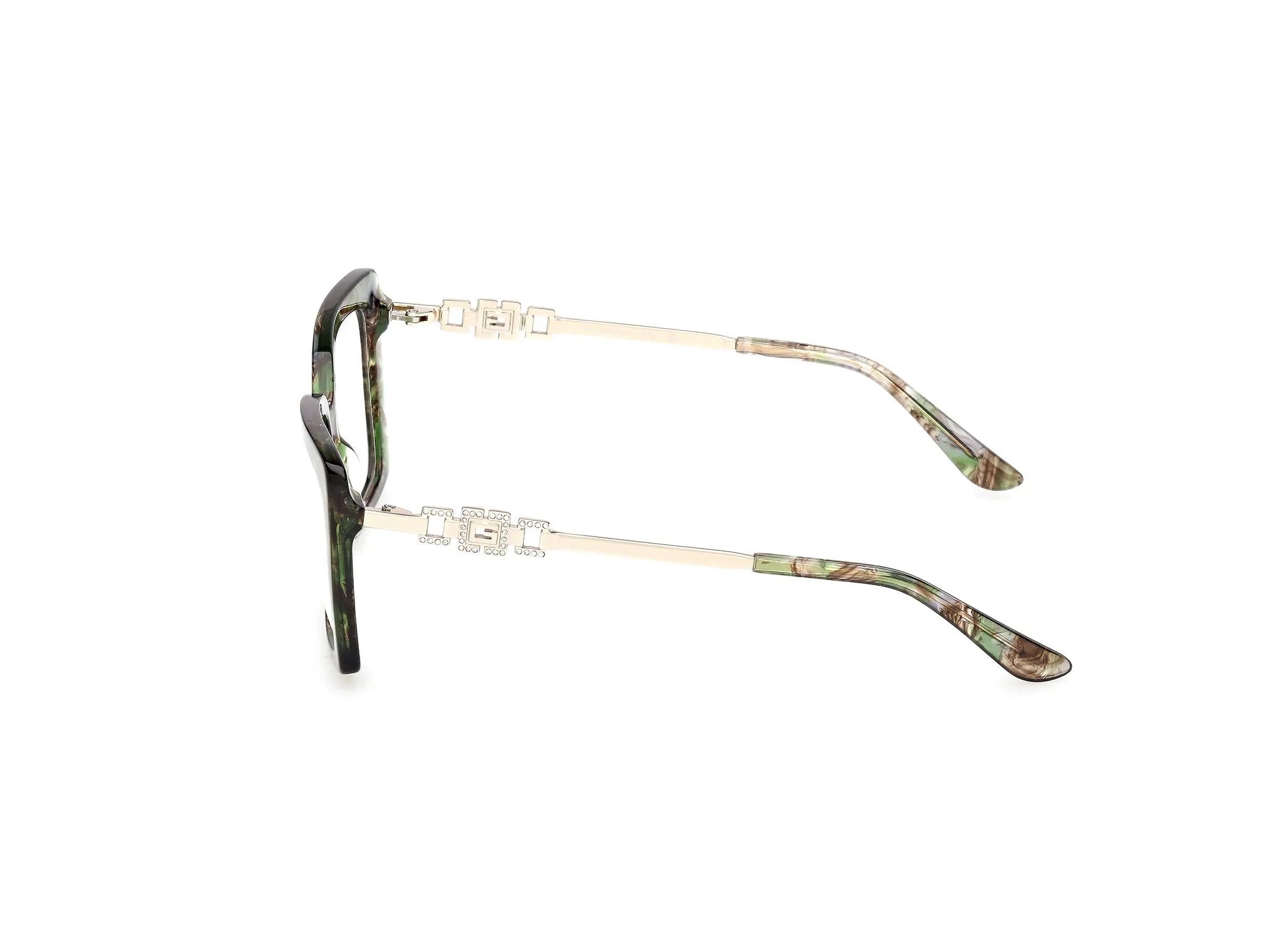 Guess GU50318 098 Montature da vista Acetato Verde Squadrata Normale - immagine 3