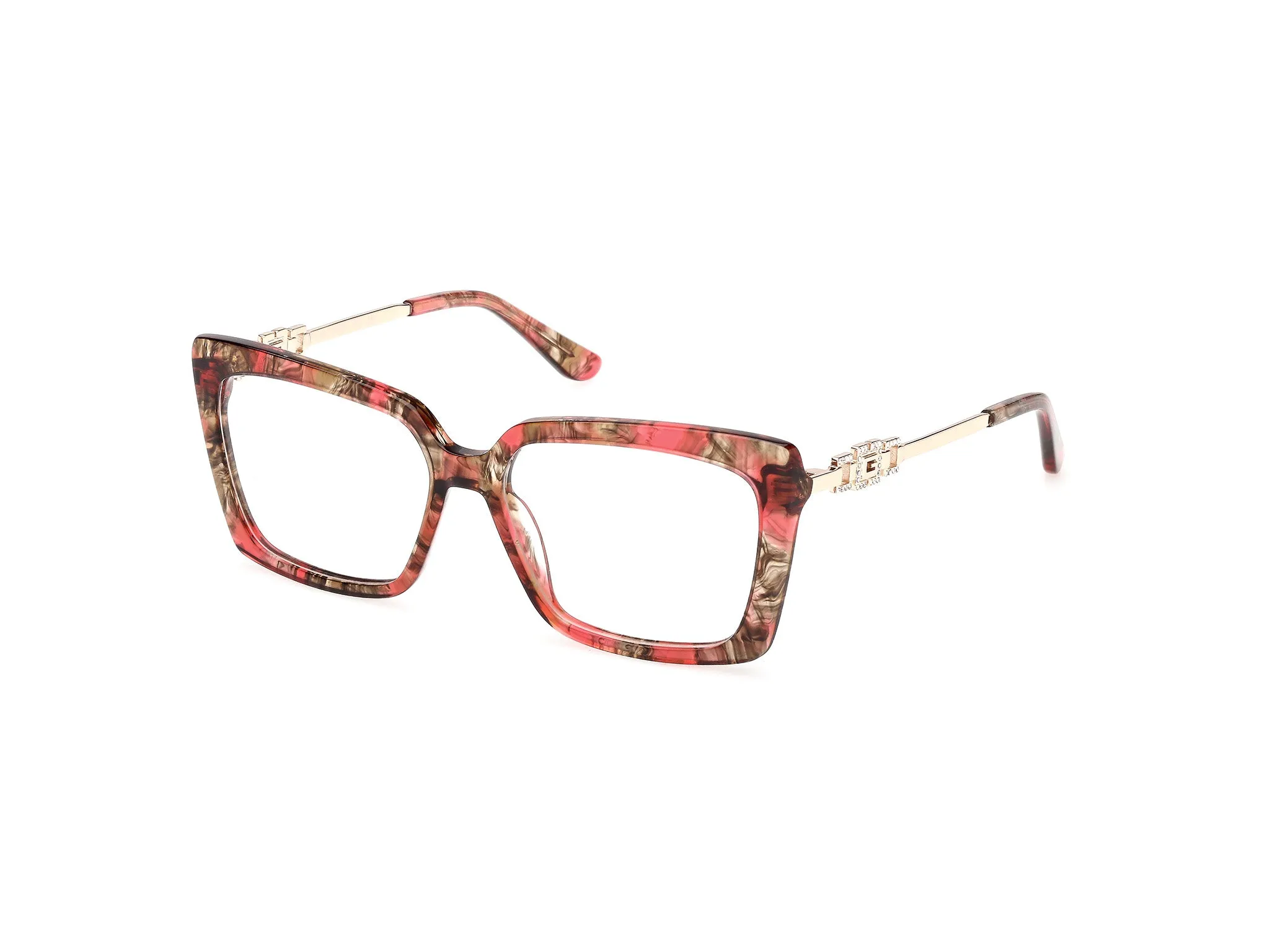 Guess GU50318 071 Montature da vista Acetato Bordeaux Squadrata Normale - immagine 1