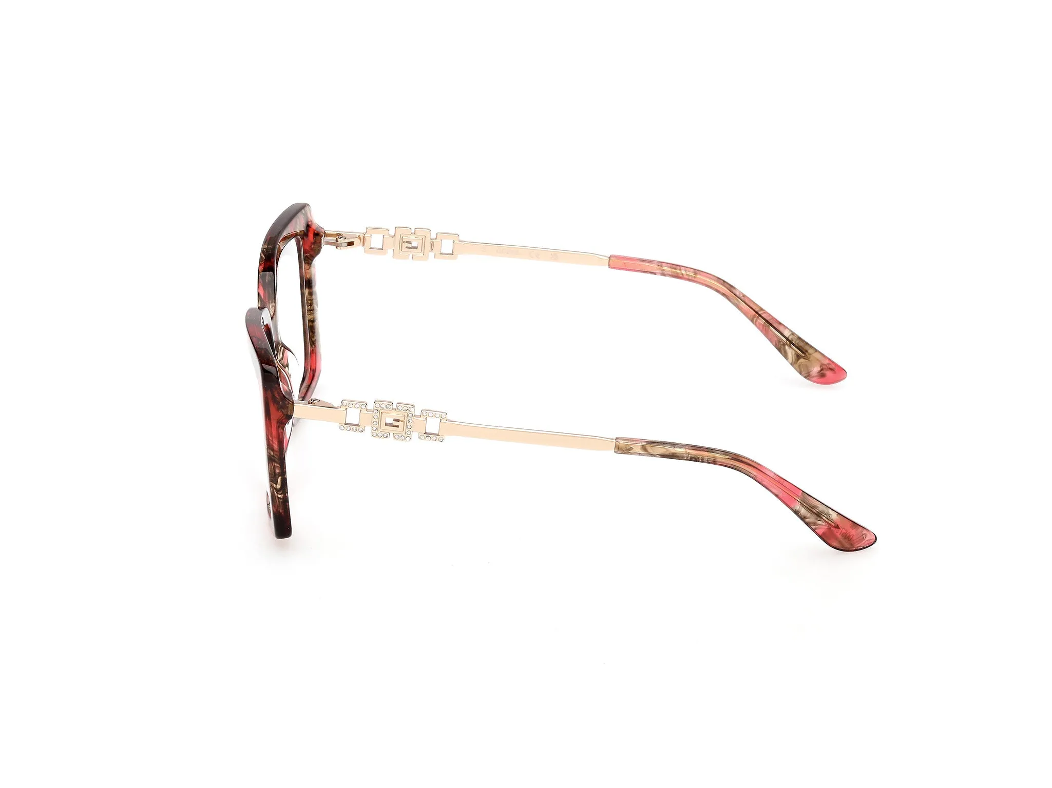 Guess GU50318 071 Montature da vista Acetato Bordeaux Squadrata Normale - immagine 3