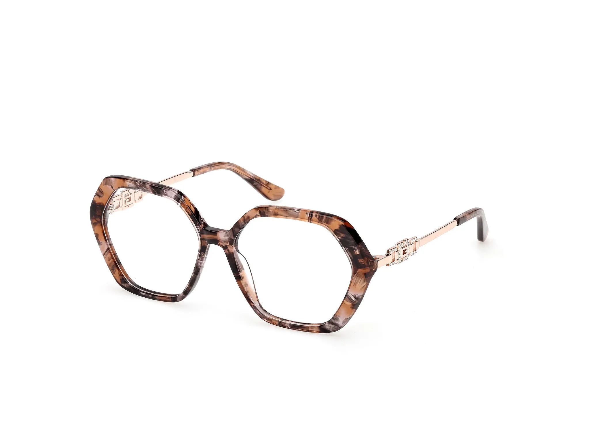 Guess GU50317 074 Montature da vista Acetato Rosa Geometrica Normale - immagine 1
