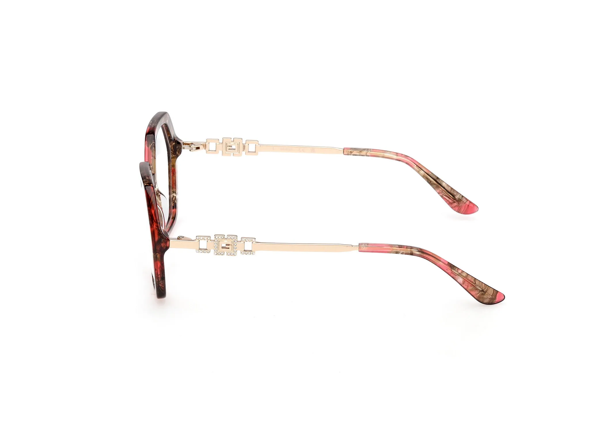Guess GU50317 071 Montature da vista Acetato Bordeaux Geometrica Normale - immagine 3