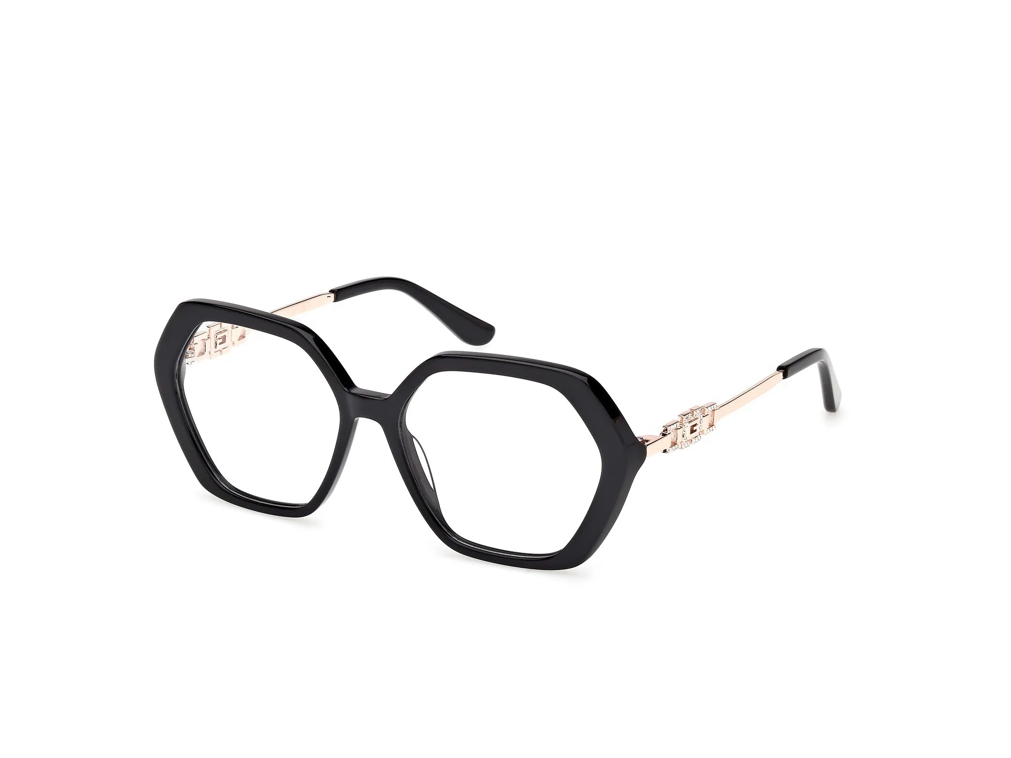 Guess GU50317 001 Montature da vista Acetato Nero Geometrica Normale - immagine 1