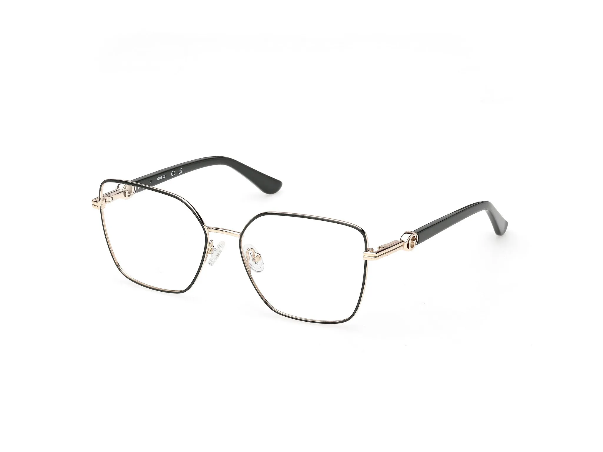 Guess GU50313 096 Montature da vista Metallo Verde Squadrata Normale - immagine 1