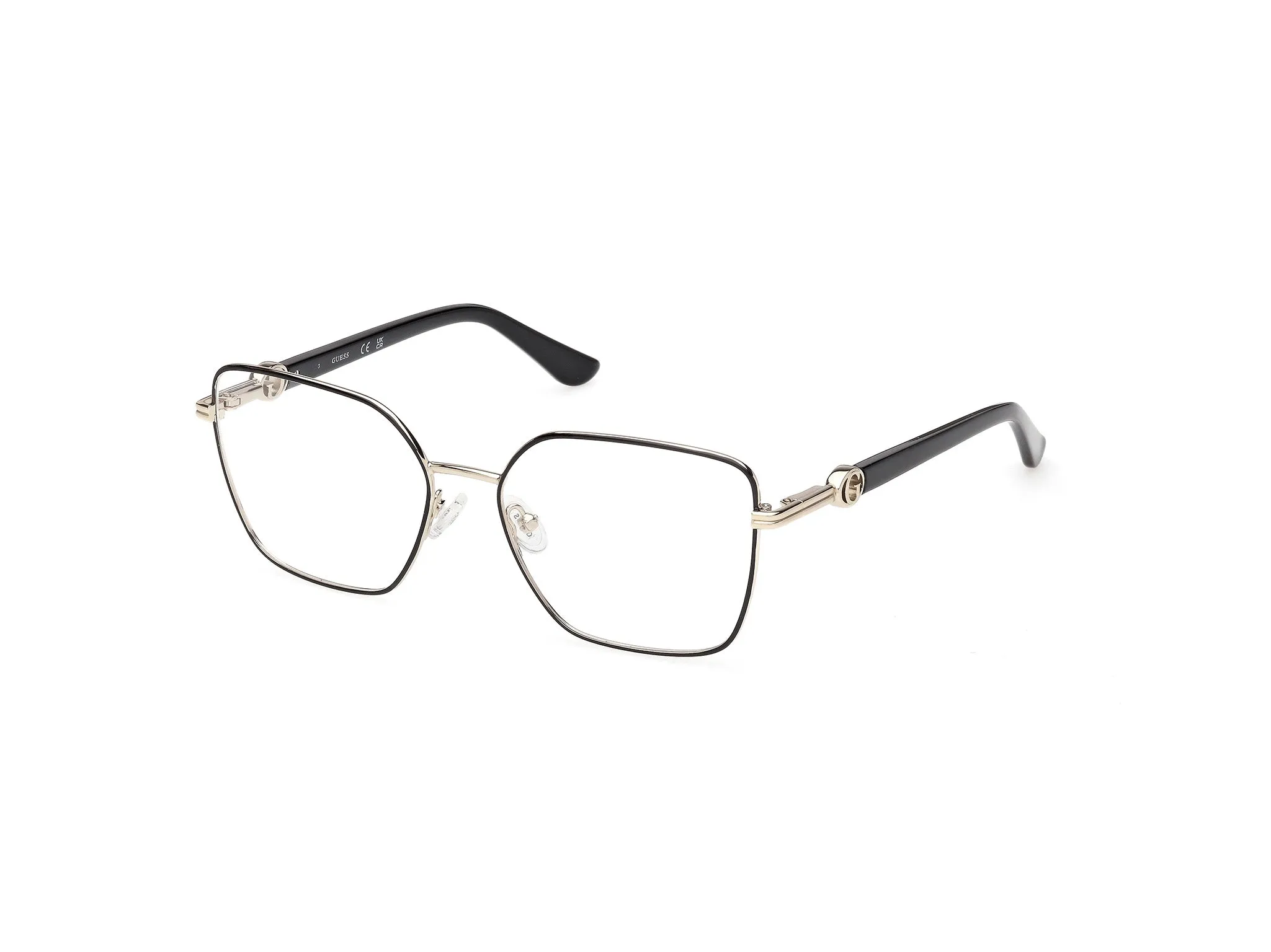 Guess GU50313 001 Montature da vista Metallo Nero Squadrata Normale - immagine 1