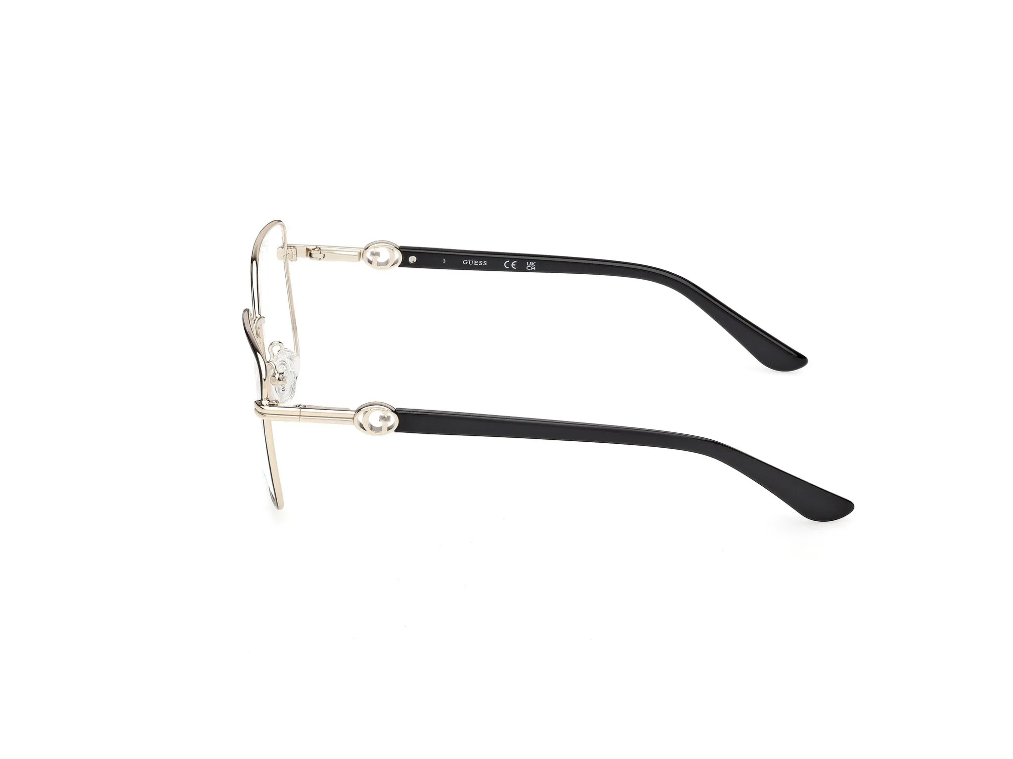 Guess GU50313 001 Montature da vista Metallo Nero Squadrata Normale - immagine 3