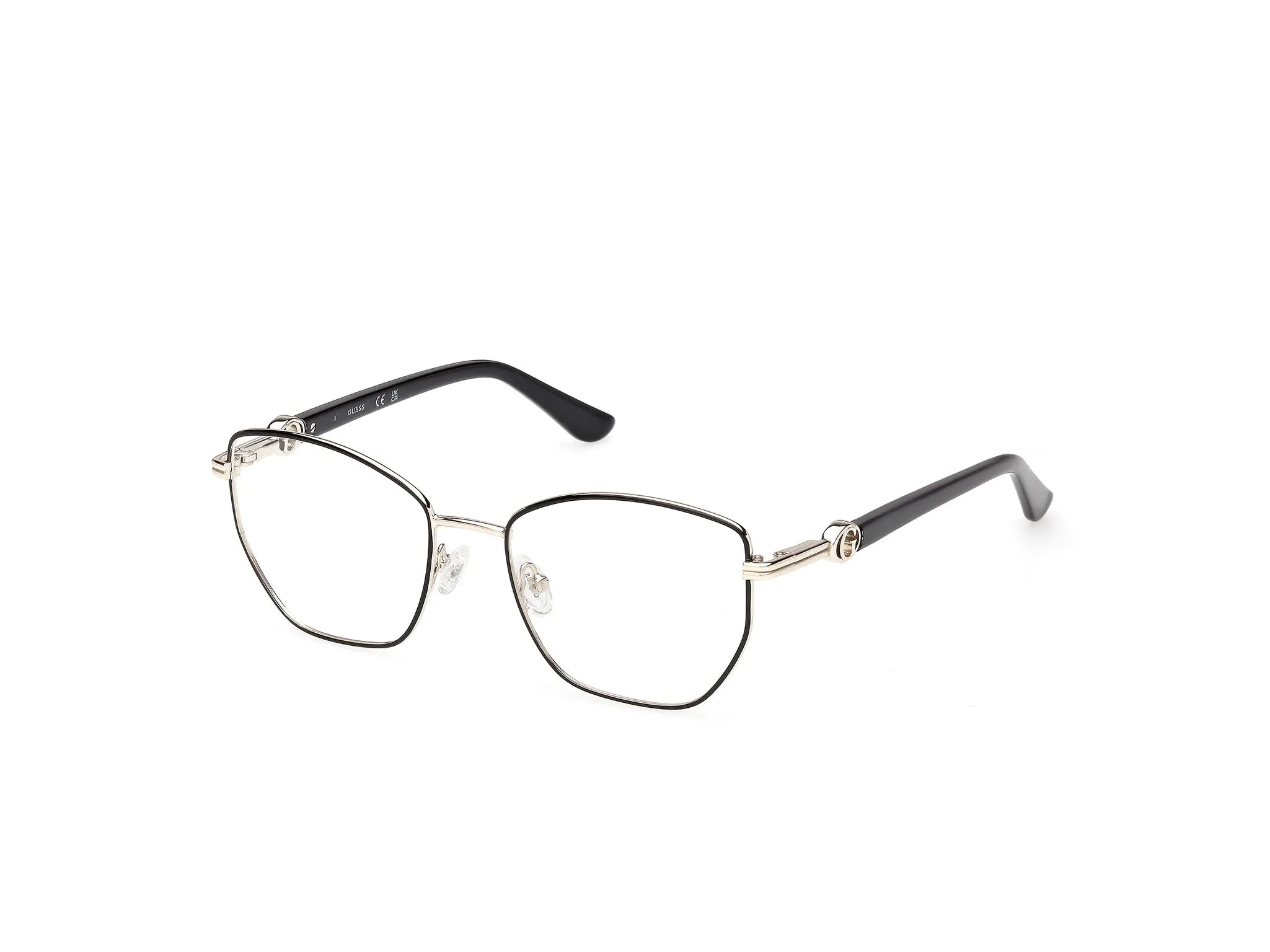 Guess GU50312 001 Montature da vista Metallo Nero Geometrica Normale - immagine 1