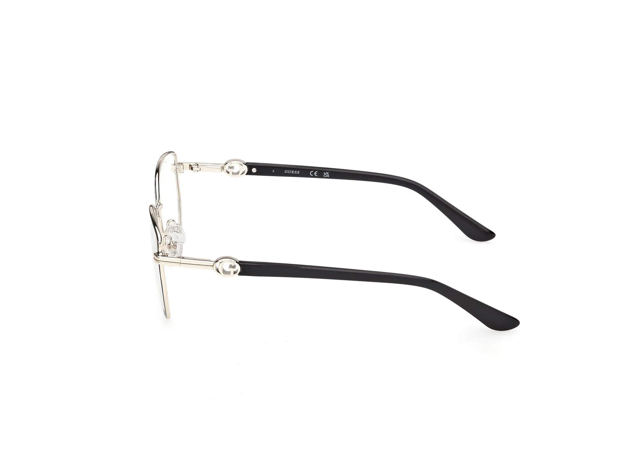 Guess GU50312 001 Montature da vista Metallo Nero Geometrica Normale - immagine 3