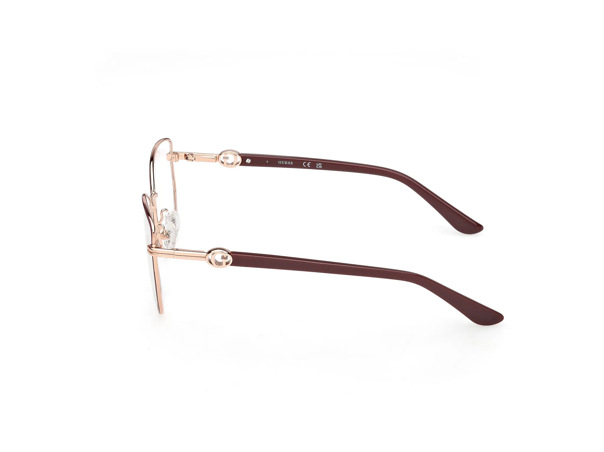 Guess GU50312 069 Montature da vista Metallo Bordeaux Geometrica Normale - immagine 3