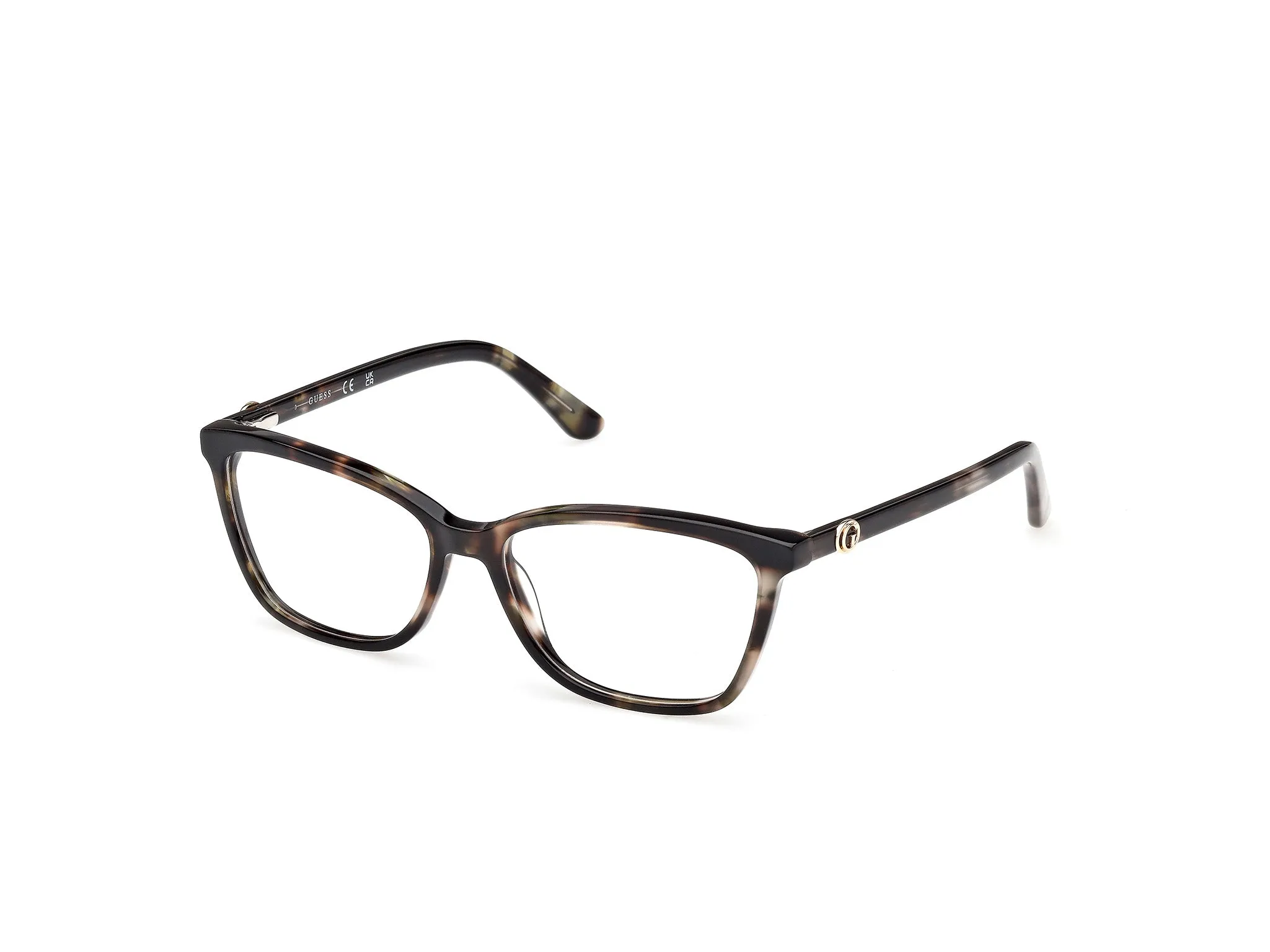 Guess GU50310 098 Montature da vista Acetato Verde Squadrata Normale - immagine 1