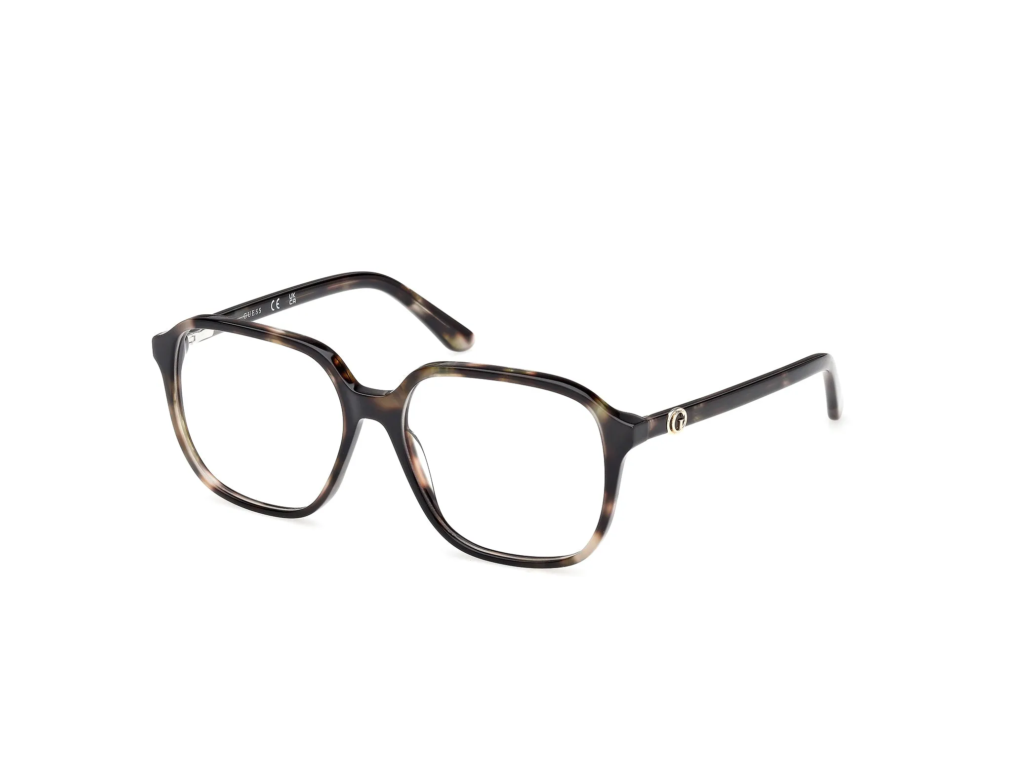 Guess GU50309 098 Montature da vista Acetato Verde Squadrata Normale - immagine 1