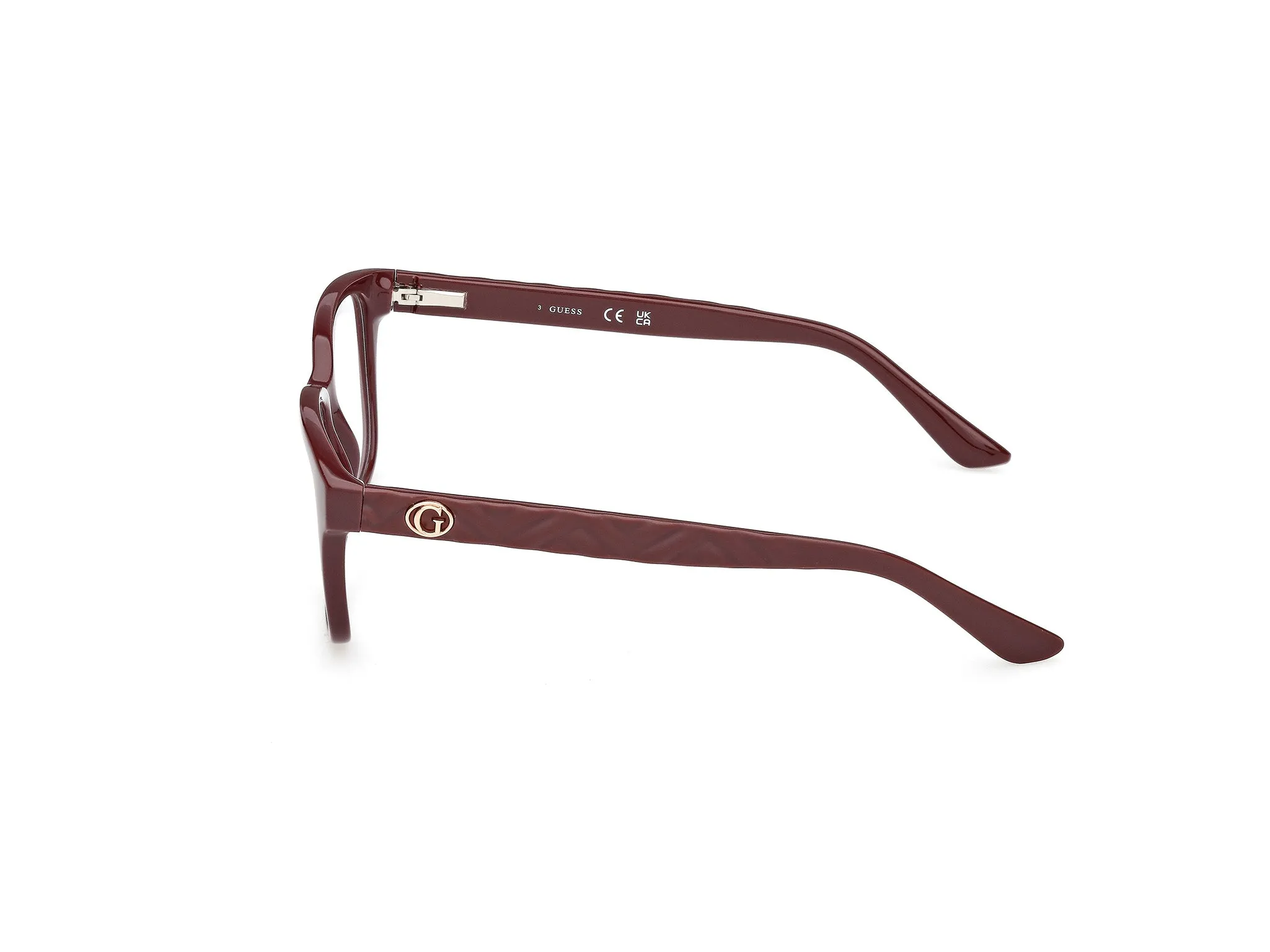 Guess GU50308 069 Montature da vista Acetato Bordeaux Squadrata Normale - immagine 3