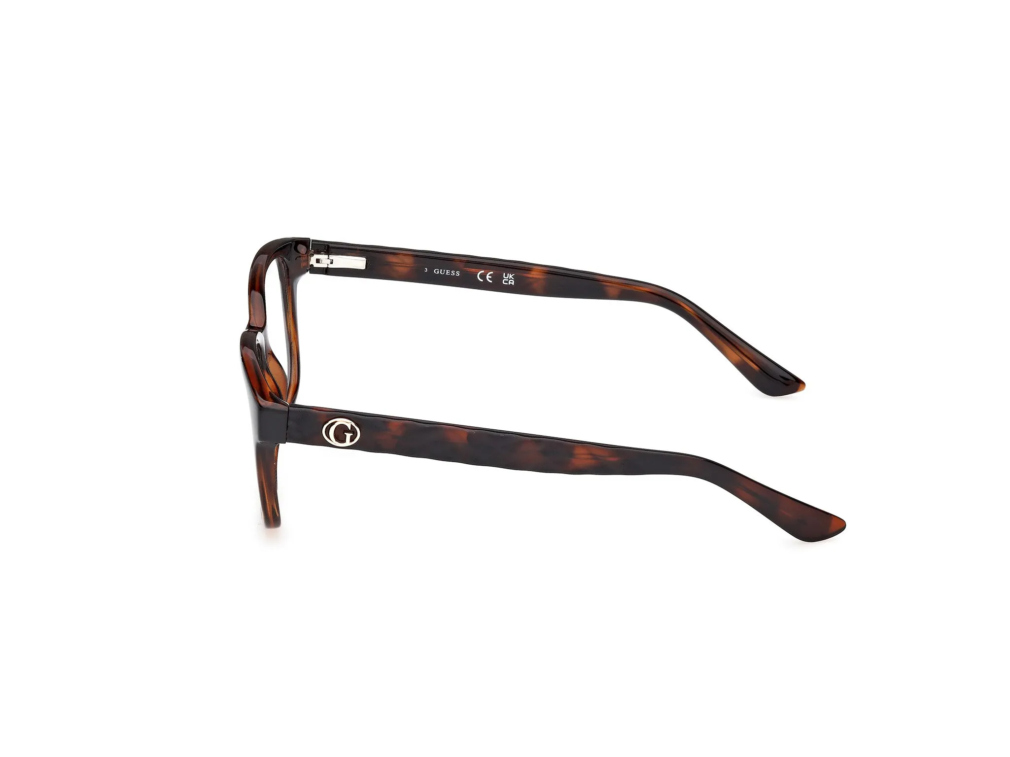Guess GU50308 052 Montature da vista Acetato Havana Squadrata Normale - immagine 3