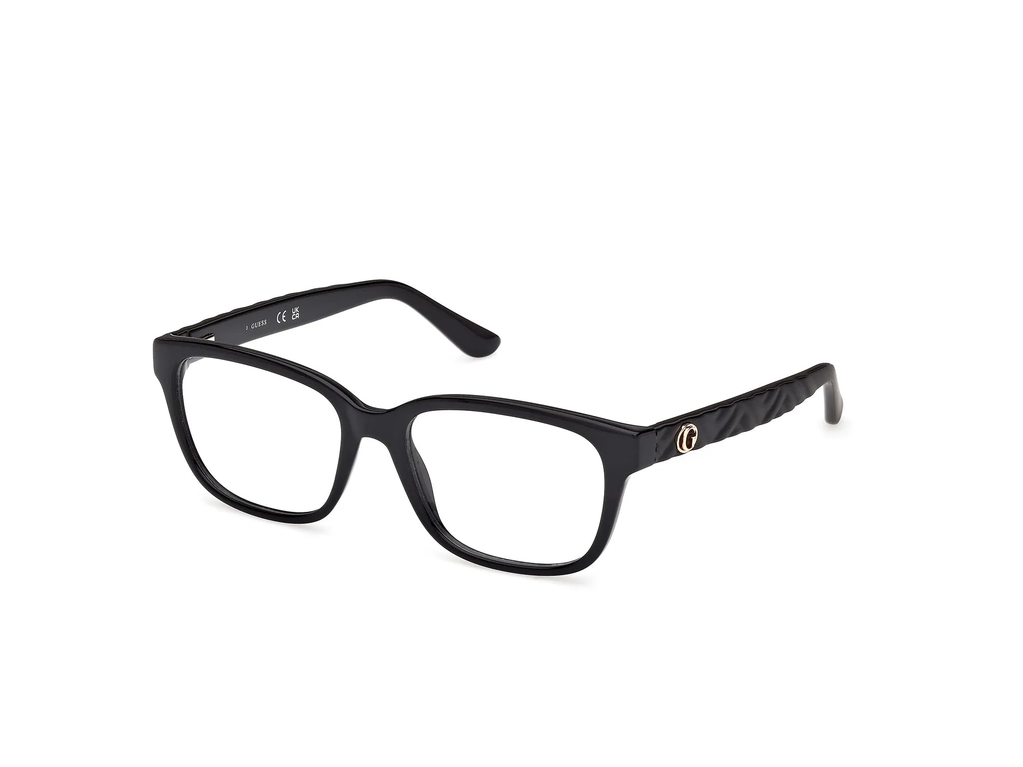 Guess GU50308 001 Montature da vista Acetato Nero Squadrata Normale - immagine 1
