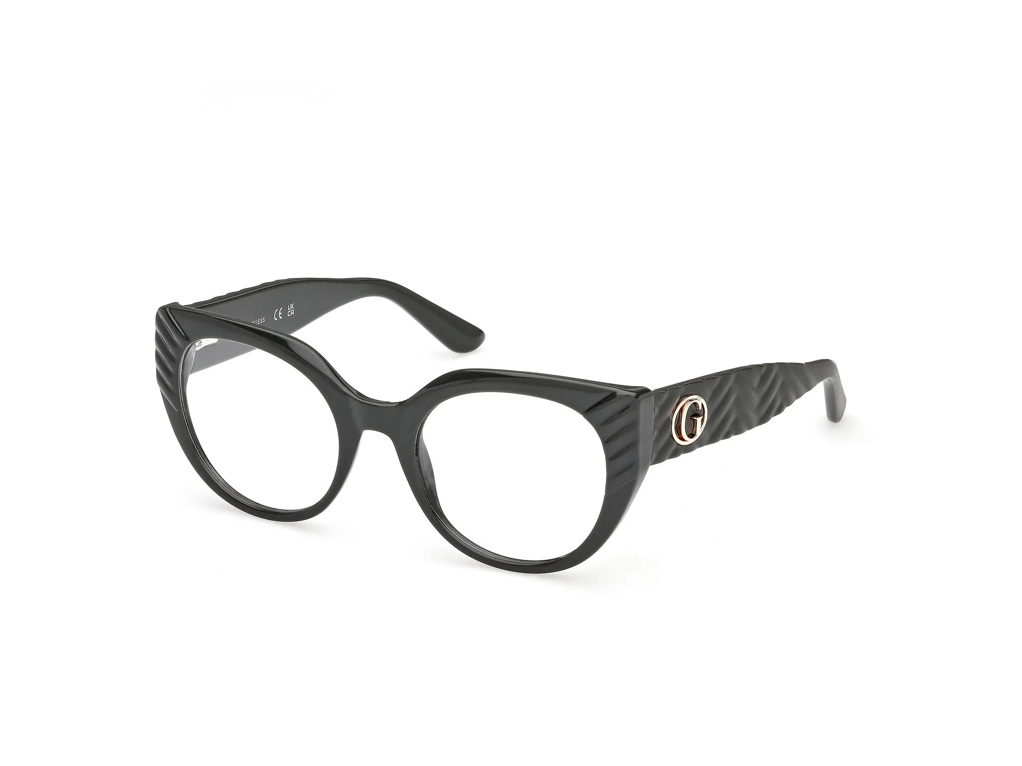 Guess GU50306 096 Montature da vista Iniettato Verde Cat Eye Normale - immagine 1