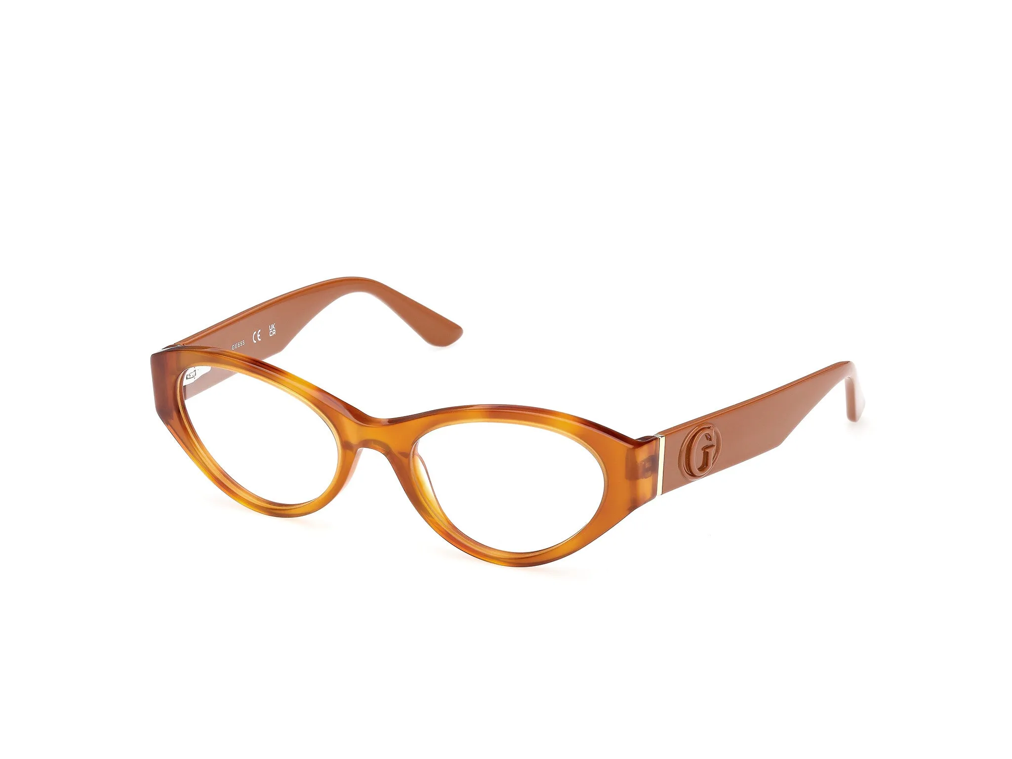 Guess GU50305 053 Montature da vista Acetato Havana Cat Eye Normale - immagine 1