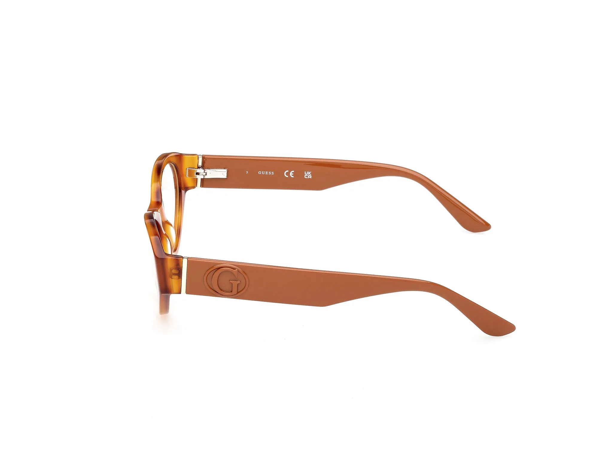 Guess GU50305 053 Montature da vista Acetato Havana Cat Eye Normale - immagine 3