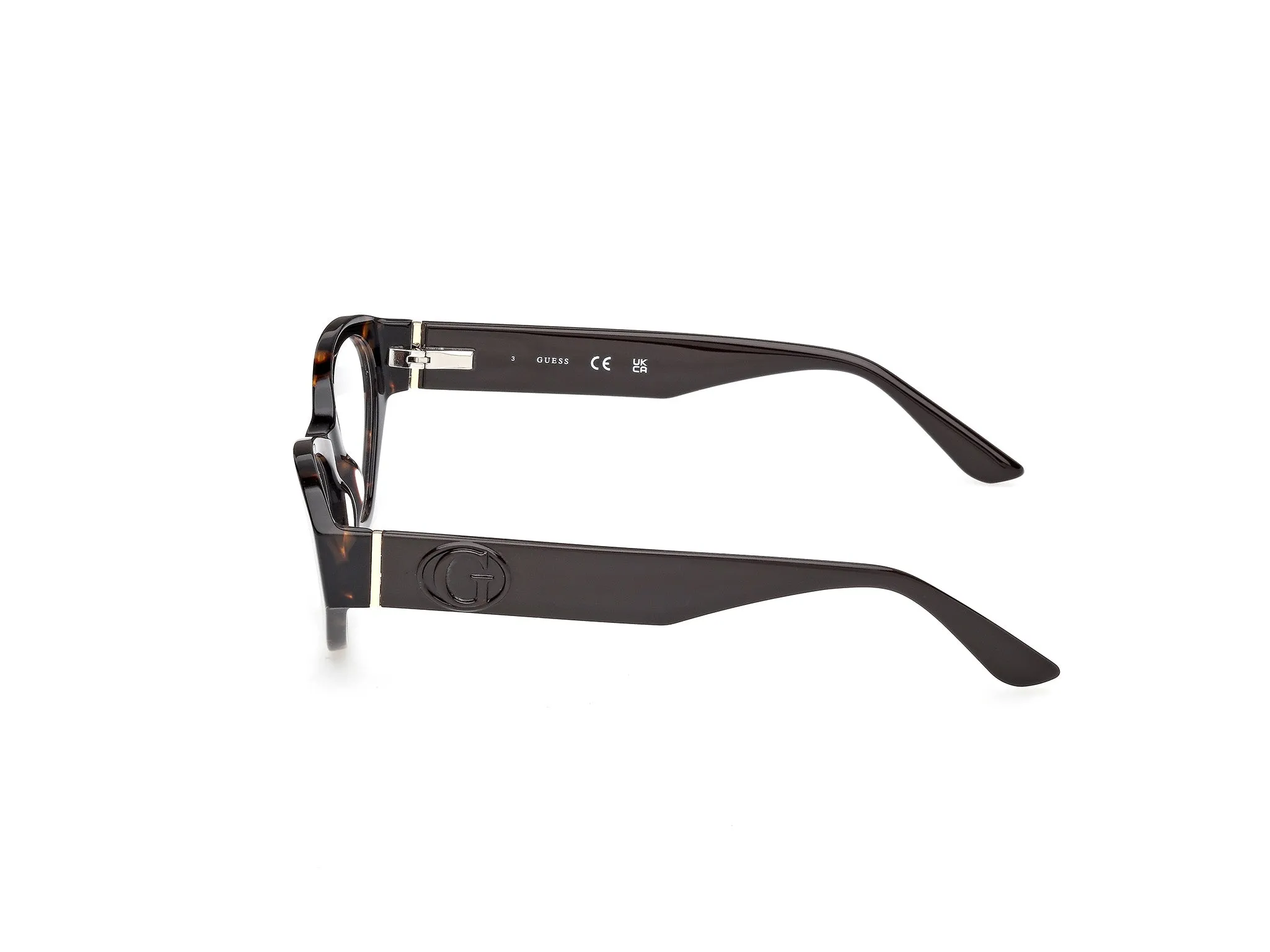Guess GU50305 052 Montature da vista Acetato Havana Cat Eye Normale - immagine 3