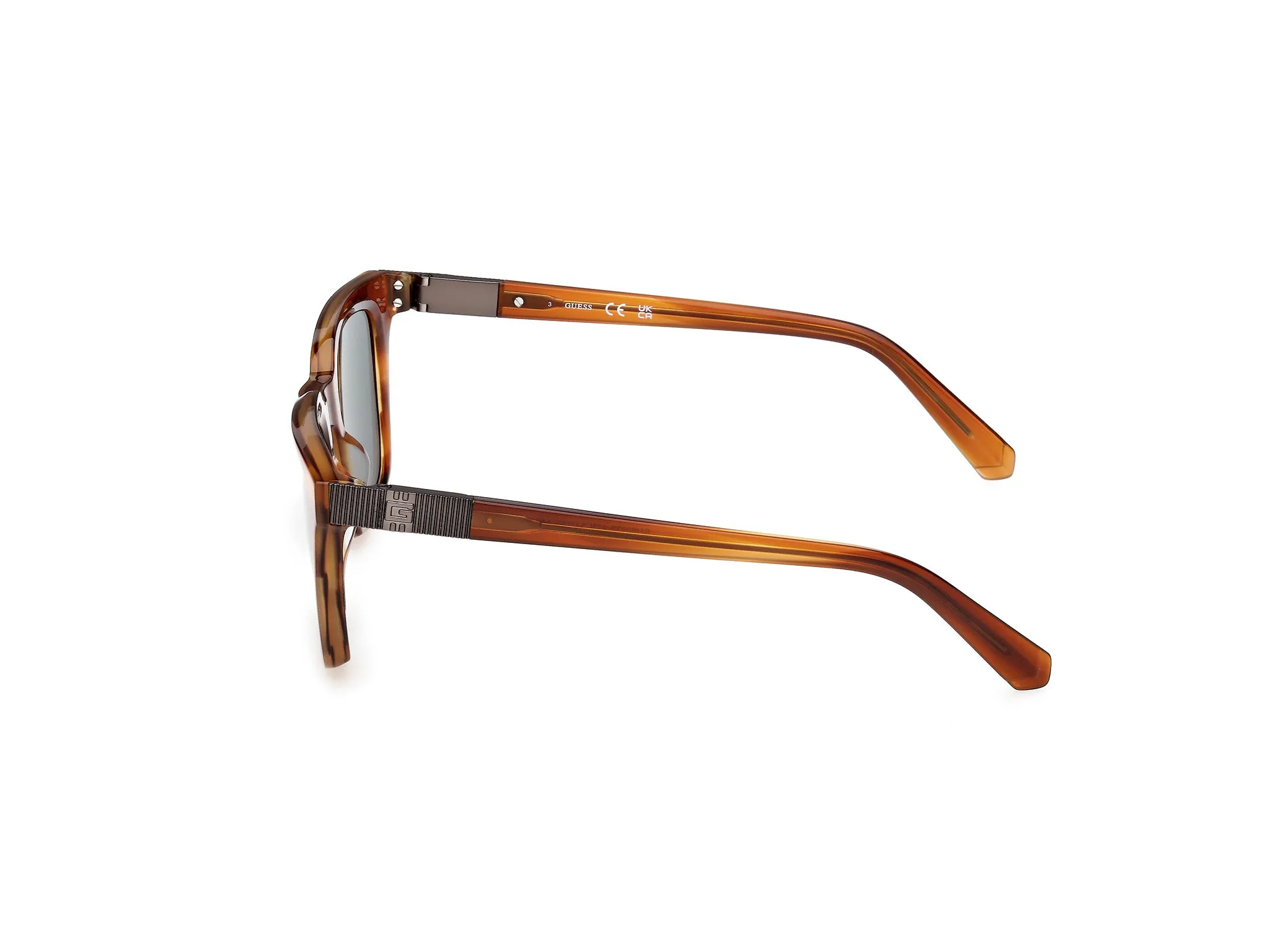 Guess GU00279 47N Occhiali da sole Acetato Marrone Verde Squadrata Normale - immagine 3
