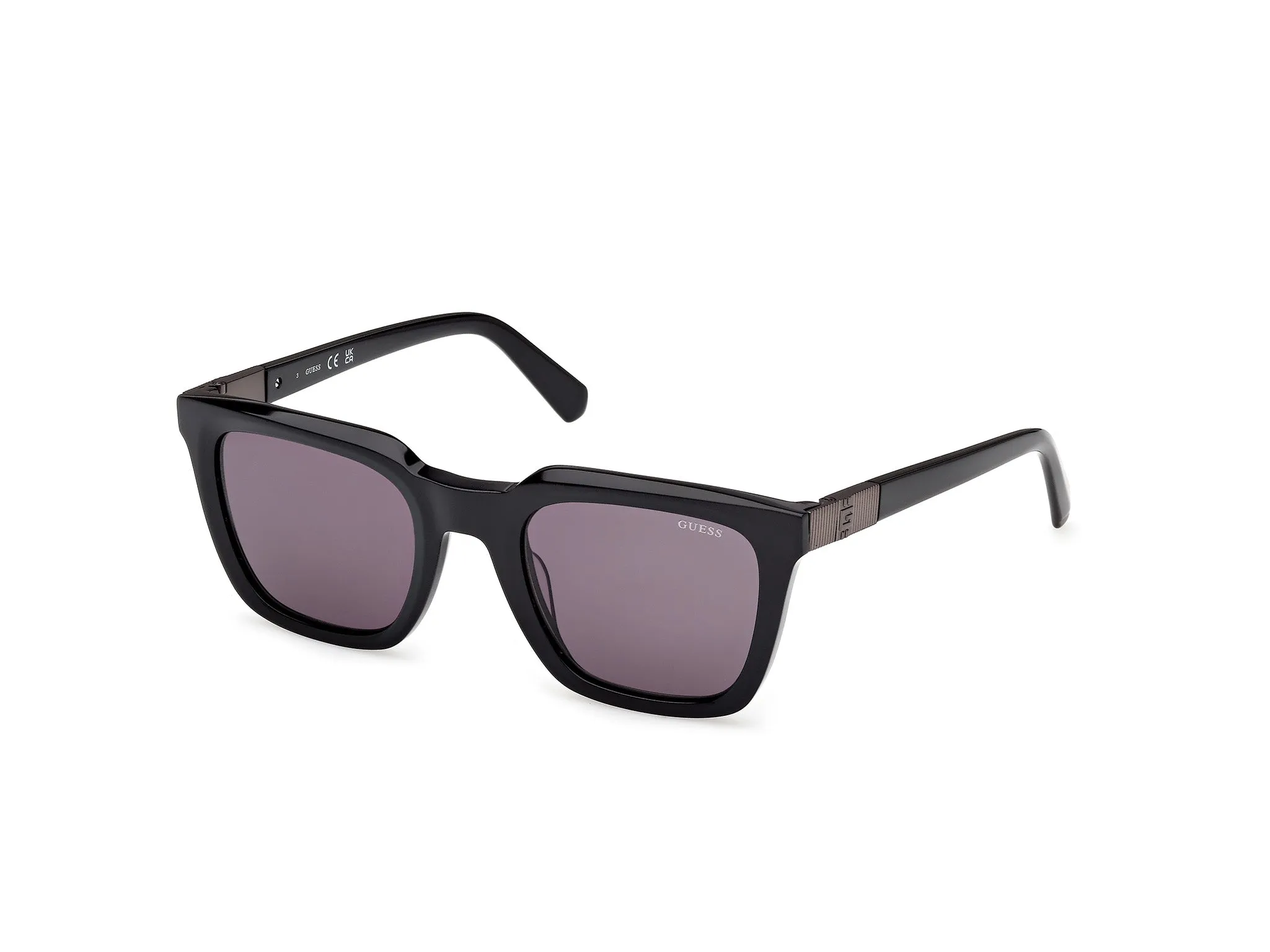 Guess GU00279 01A Occhiali da sole Acetato Nero Fumo Squadrata Normale - immagine 1