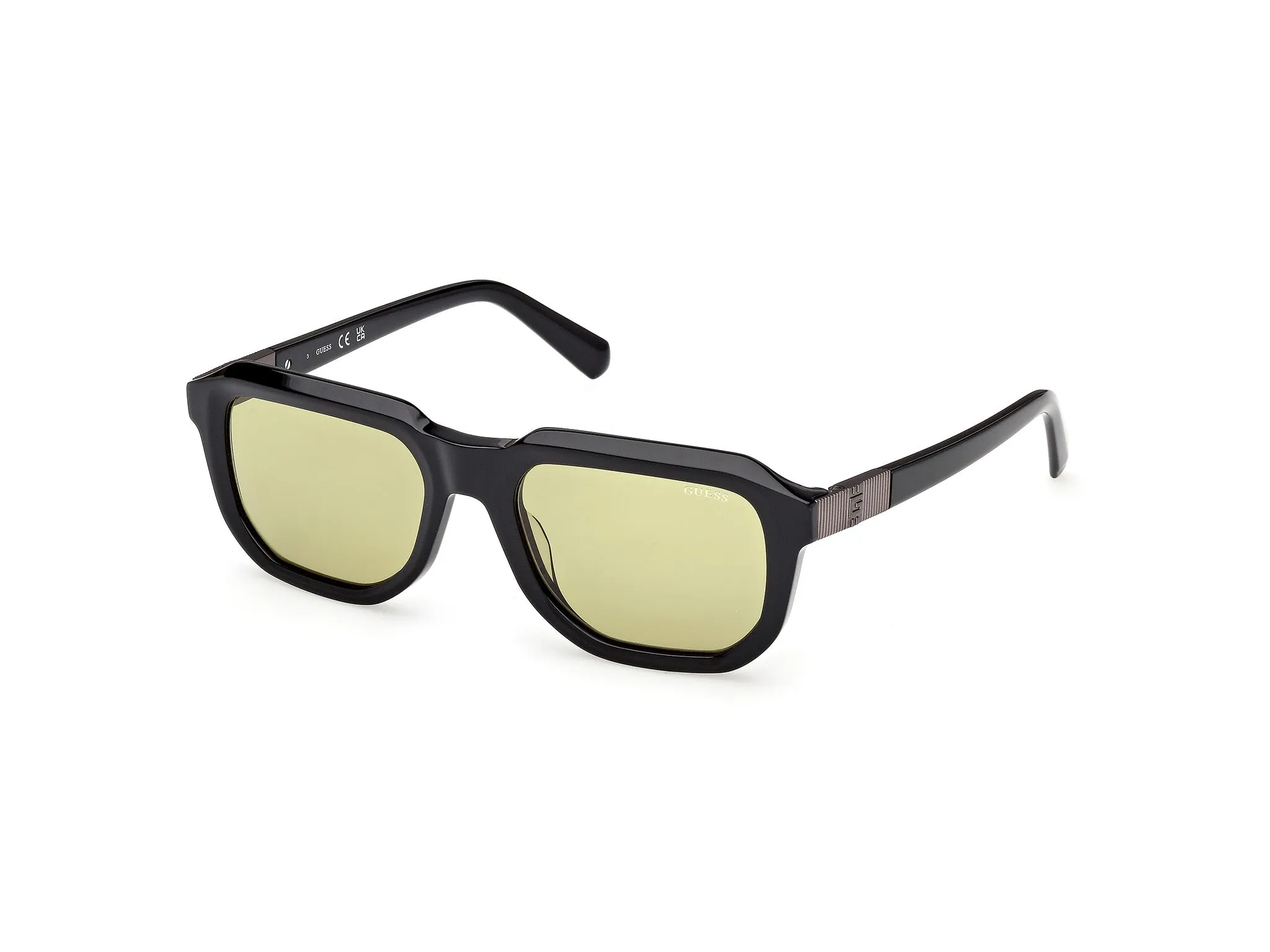 Guess GU00278 01N Occhiali da sole Acetato Nero Verde Squadrata Normale - immagine 1