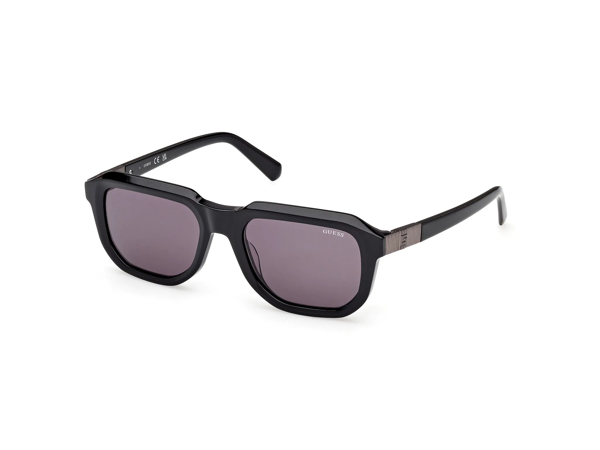 Guess GU00278 01A Occhiali da sole Acetato Nero Fumo Squadrata Normale - immagine 1