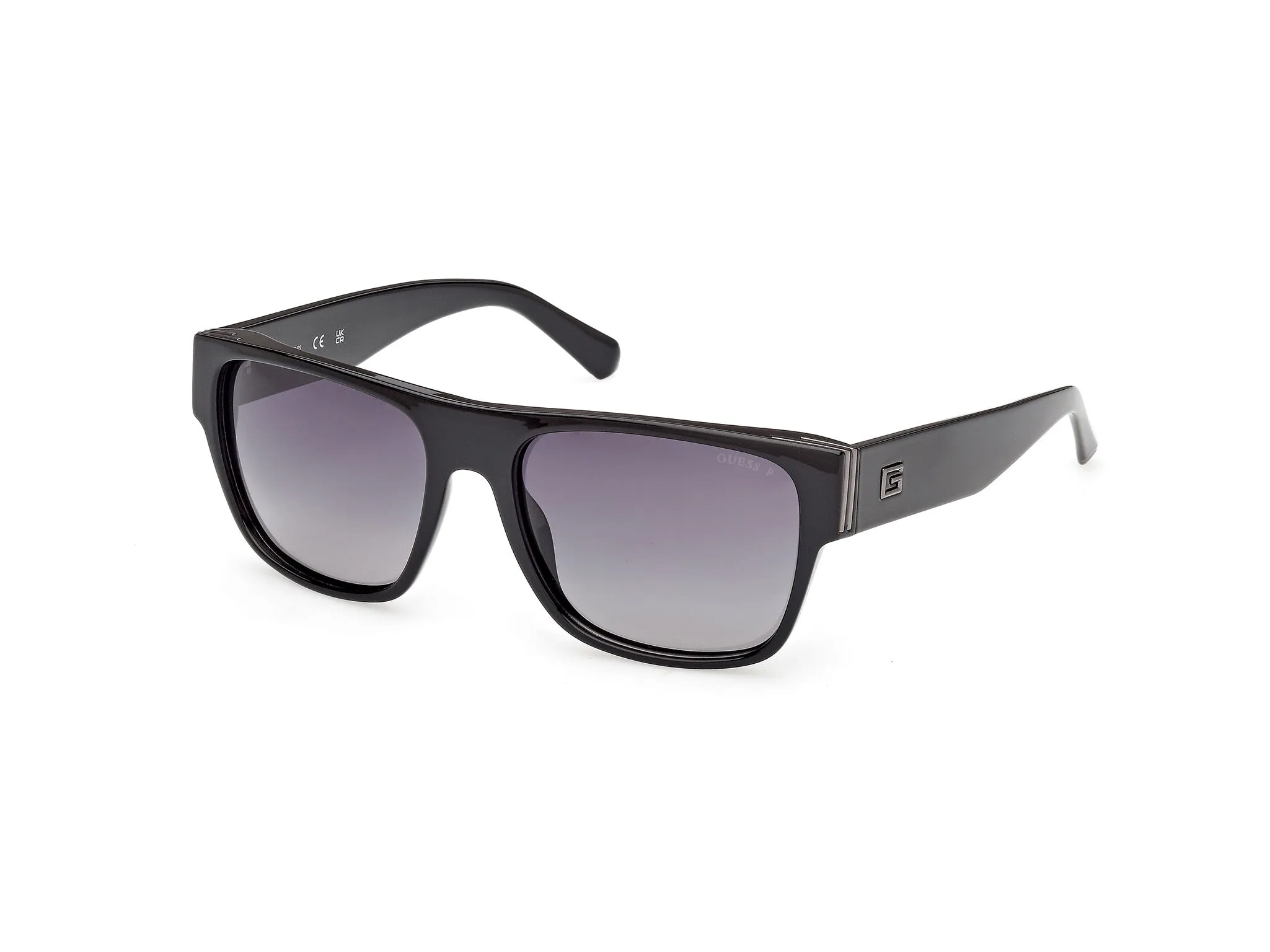 Guess GU00277 01D Occhiali da sole Iniettato Nero Fumo Squadrata Polarizzata - immagine 1