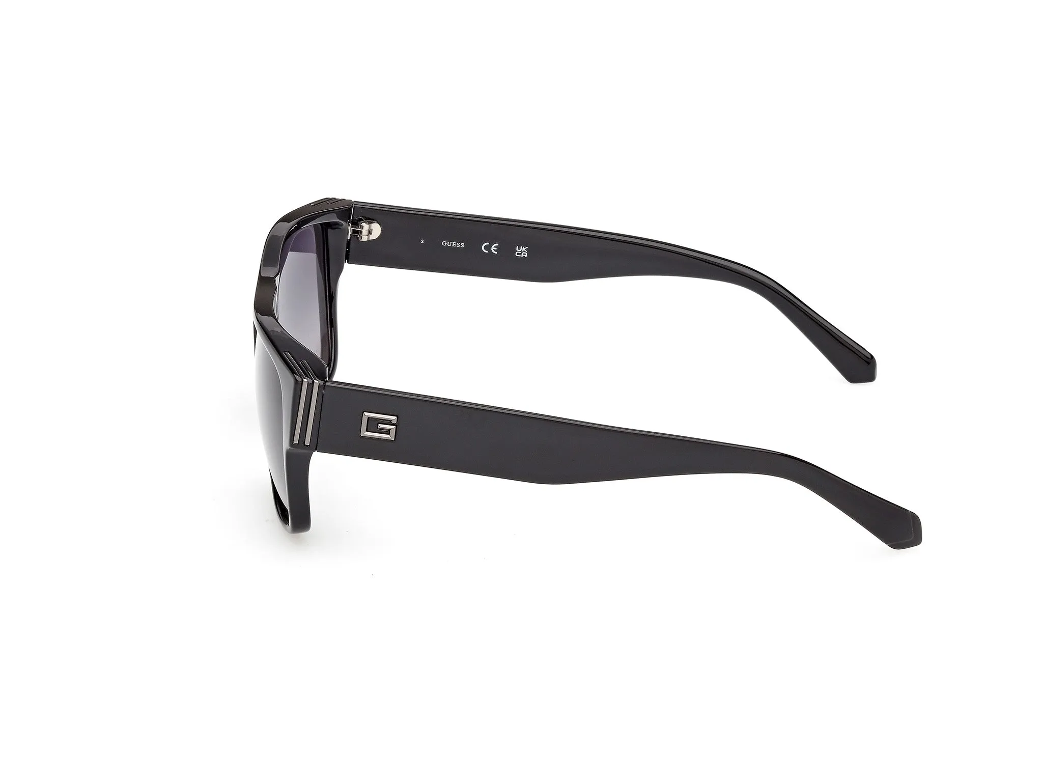 Guess GU00277 01D Occhiali da sole Iniettato Nero Fumo Squadrata Polarizzata - immagine 3