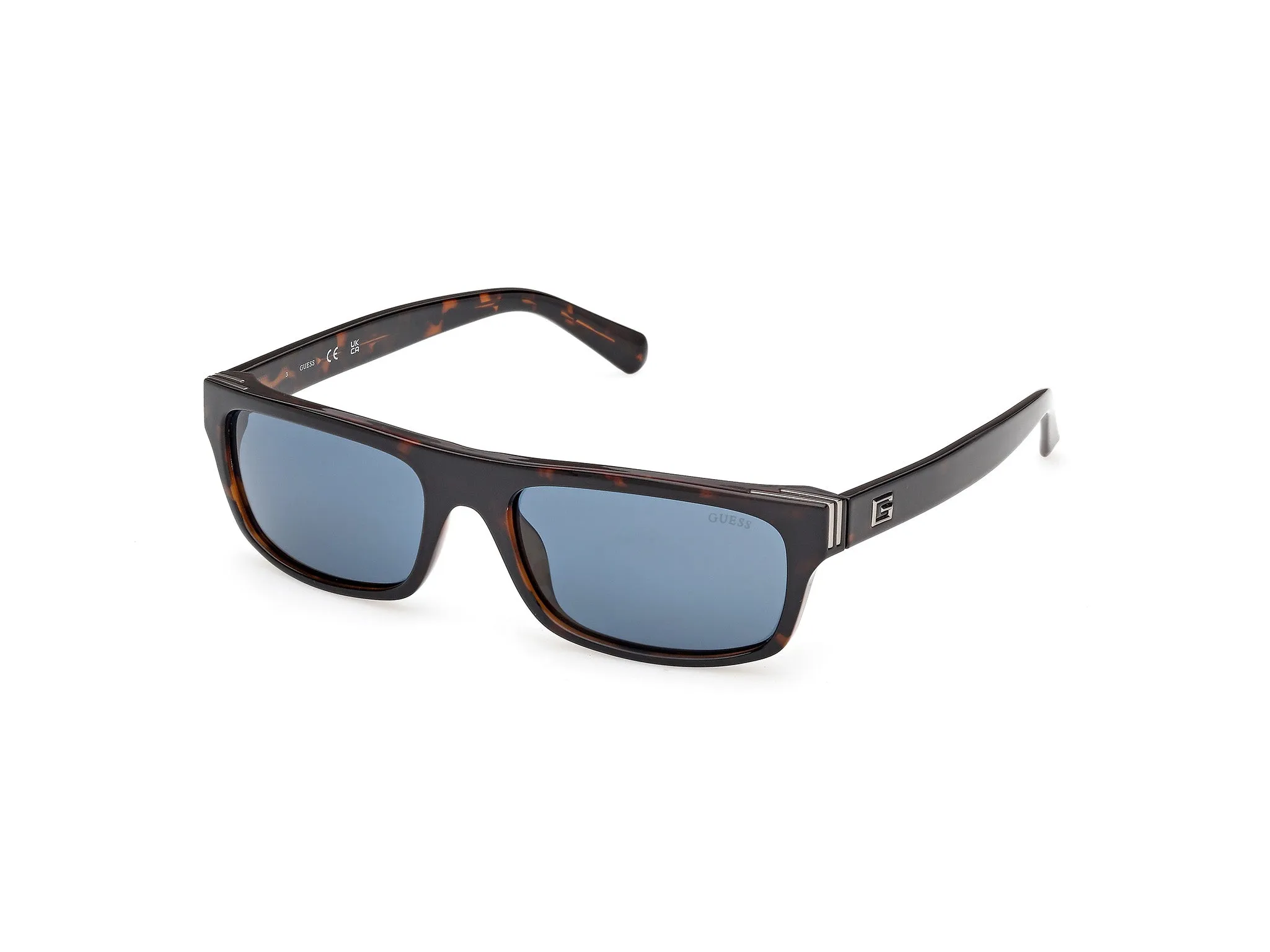 Guess GU00276 52V Occhiali da sole Iniettato Havana Blu Squadrata Normale - immagine 1
