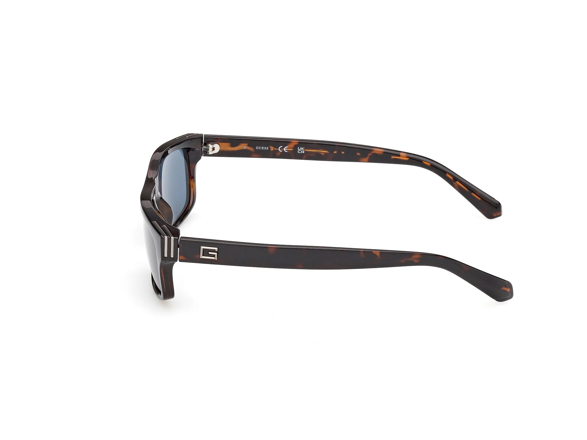 Guess GU00276 52V Occhiali da sole Iniettato Havana Blu Squadrata Normale - immagine 3